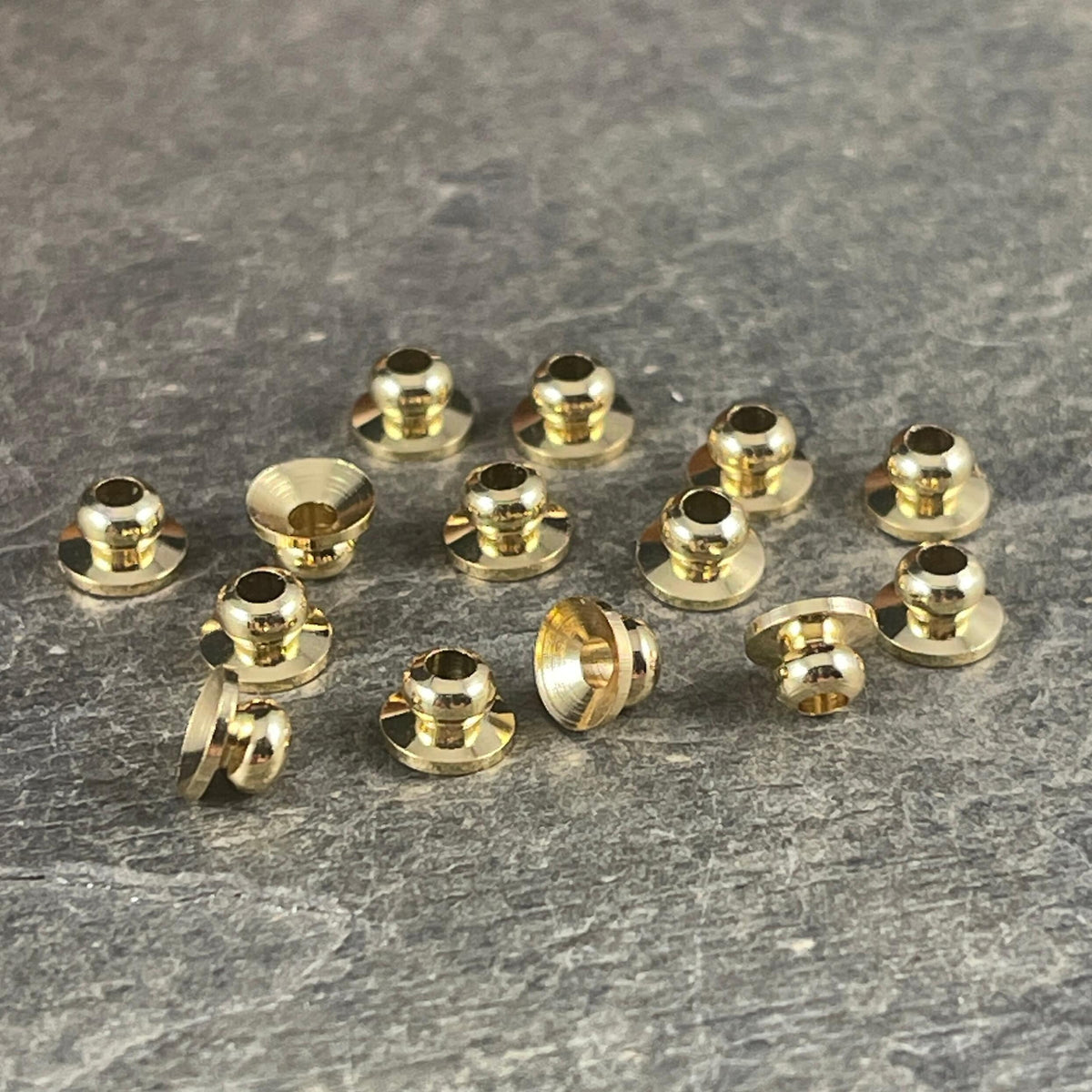 18k Gold Plated Brass Bead Caps, 5mm, Nickel Free, Knob Shape (P112-36-NR) * Qty. 20