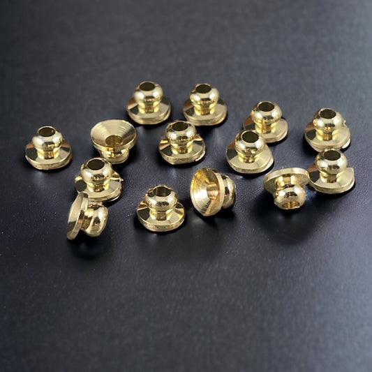 18k Gold Plated Brass Bead Caps, 5mm, Nickel Free, Knob Shape (P112-36-NR) * Qty. 20