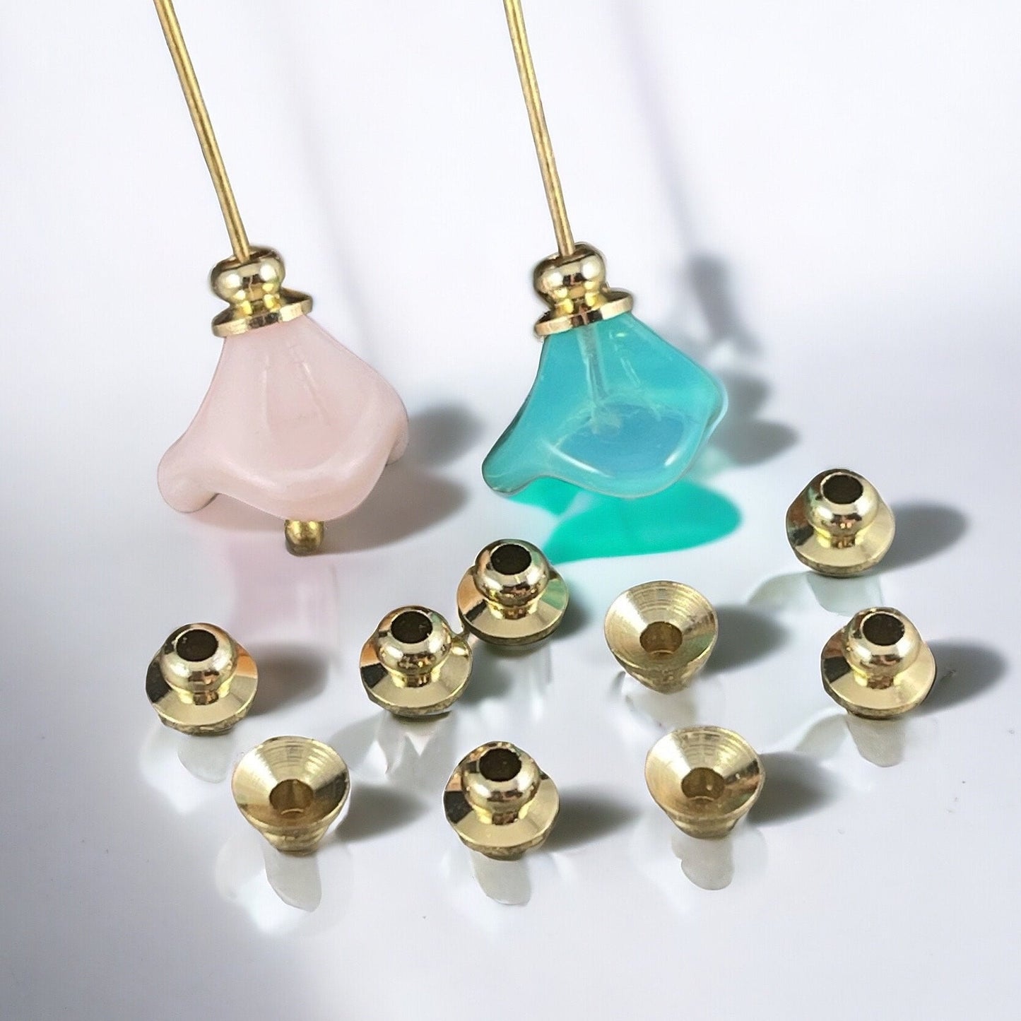 18k Gold Plated Brass Bead Caps, 5mm, Nickel Free, Knob Shape (P112-36-NR) * Qty. 20