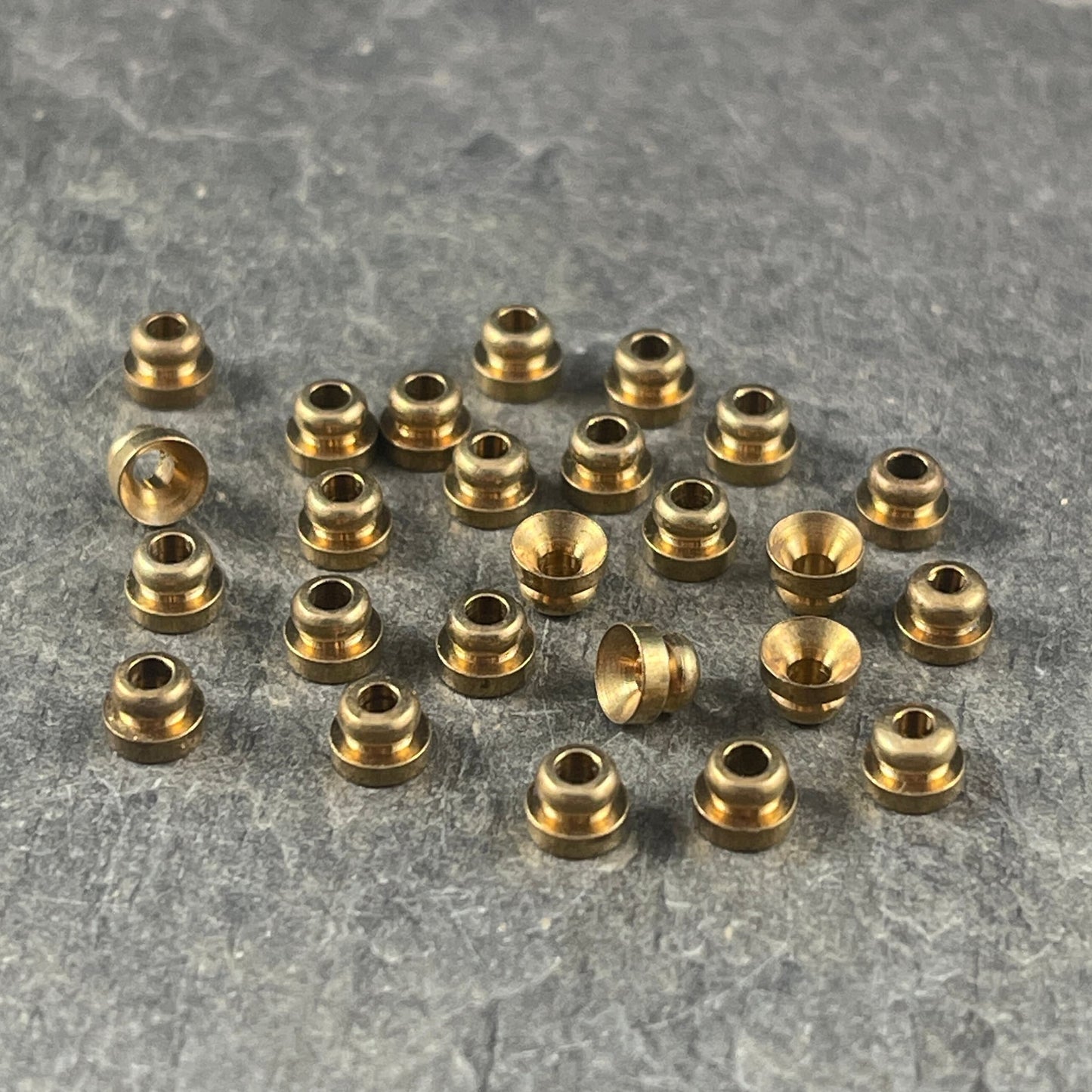 Unplated Brass Bead Caps, 4mm Knob Bead Caps, Raw Brass Bead Caps (F713-43C) * Qty. 30