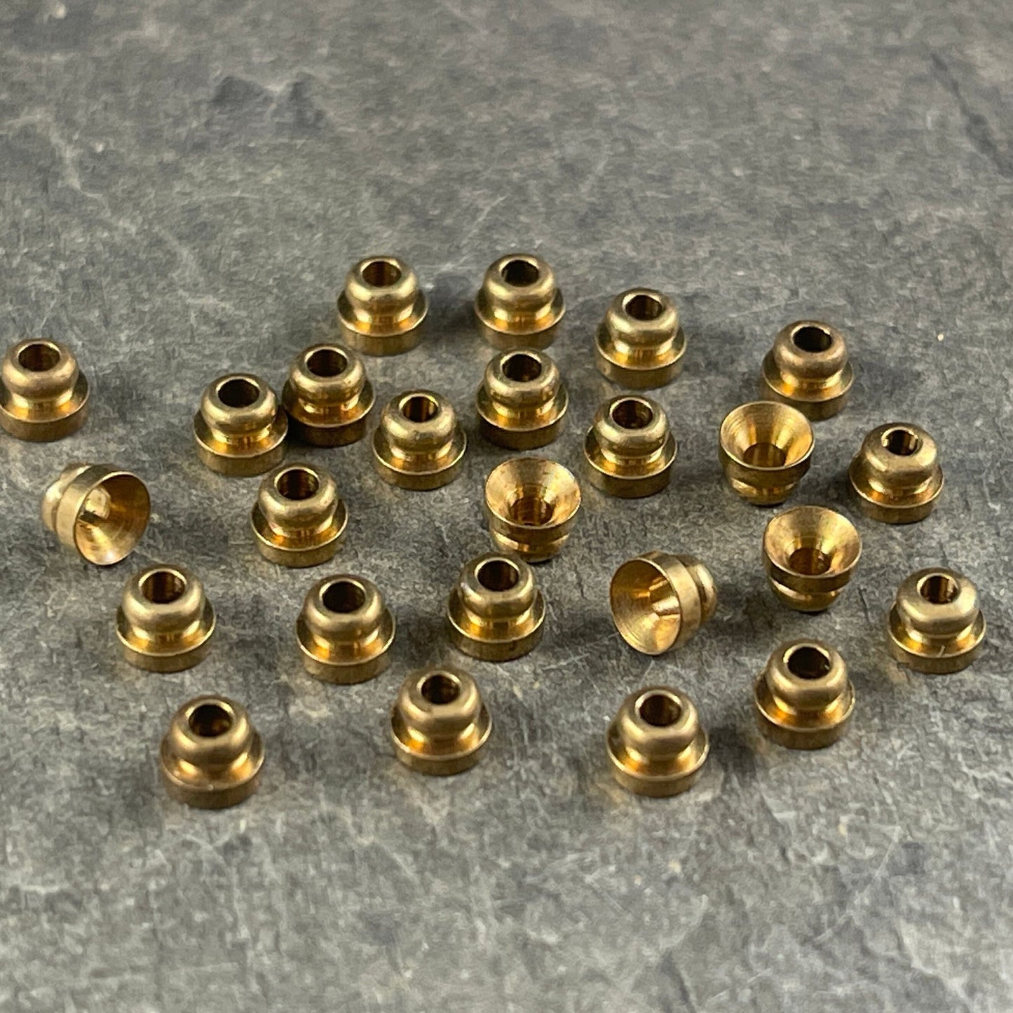 Unplated Brass Bead Caps, 4mm Knob Bead Caps, Raw Brass Bead Caps (F713-43C) * Qty. 30