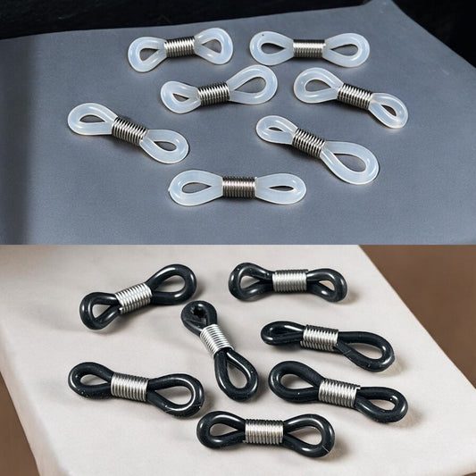 Eye Glasses Holder - Rubber Ring with Stainless Steel Coil, Black and/or White * Qty. 36