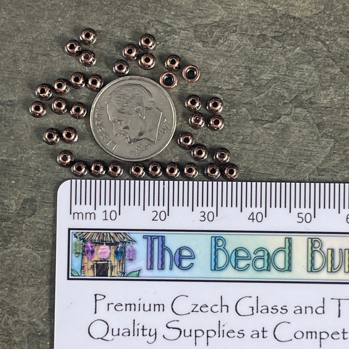 TierraCast 3.5mm Beaded Caps, Antiqued Copper Tiny Cone (PF/792-87) * Qty. 50