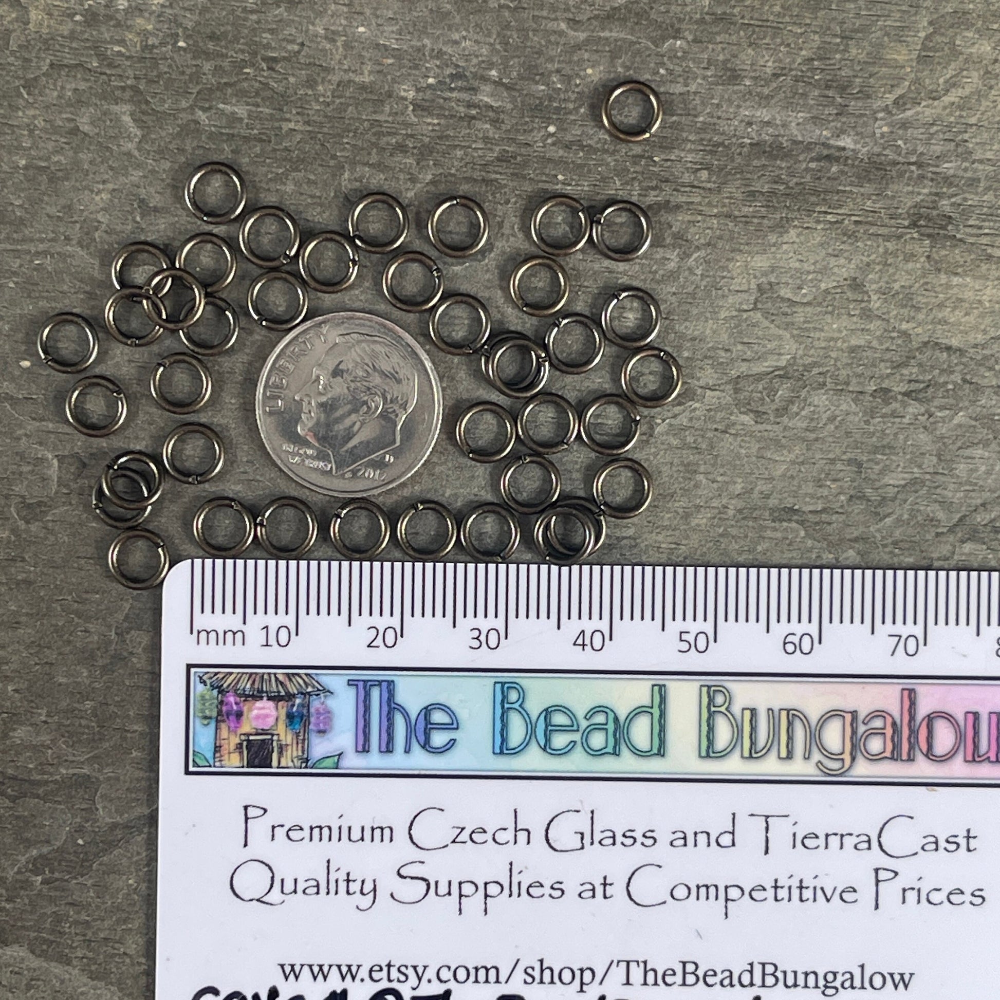 6mm Brass Jump Rings 18g Brass Jump Rings Bronze Jump Rings Antiqued Brass Plated Open Jump Rings (FMG/4863) - Qty: 100