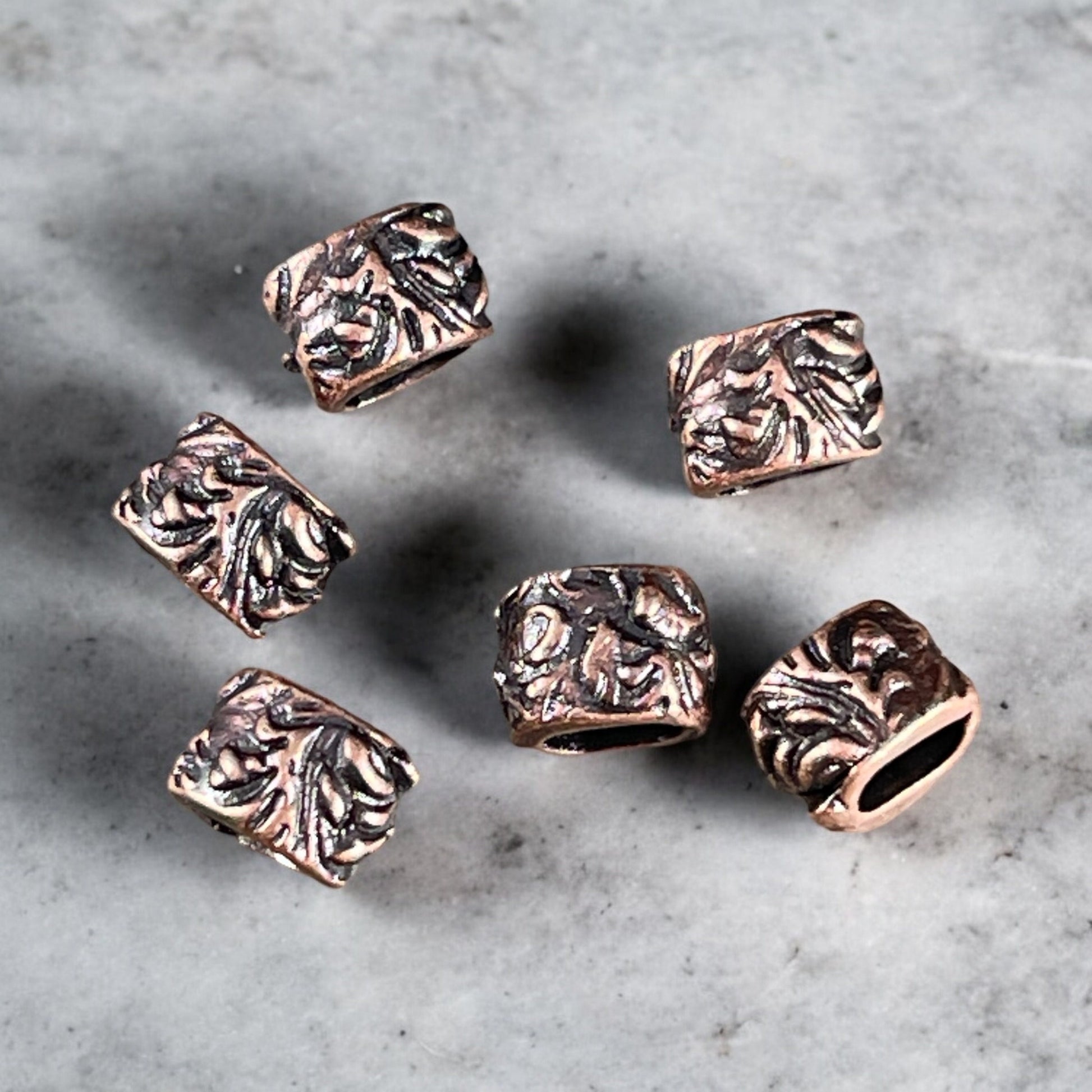 TierraCast Crimpable Large Hole Bead, Antiqued Copper Plated (PF/887-87) * BULK BAG - Qty. 20