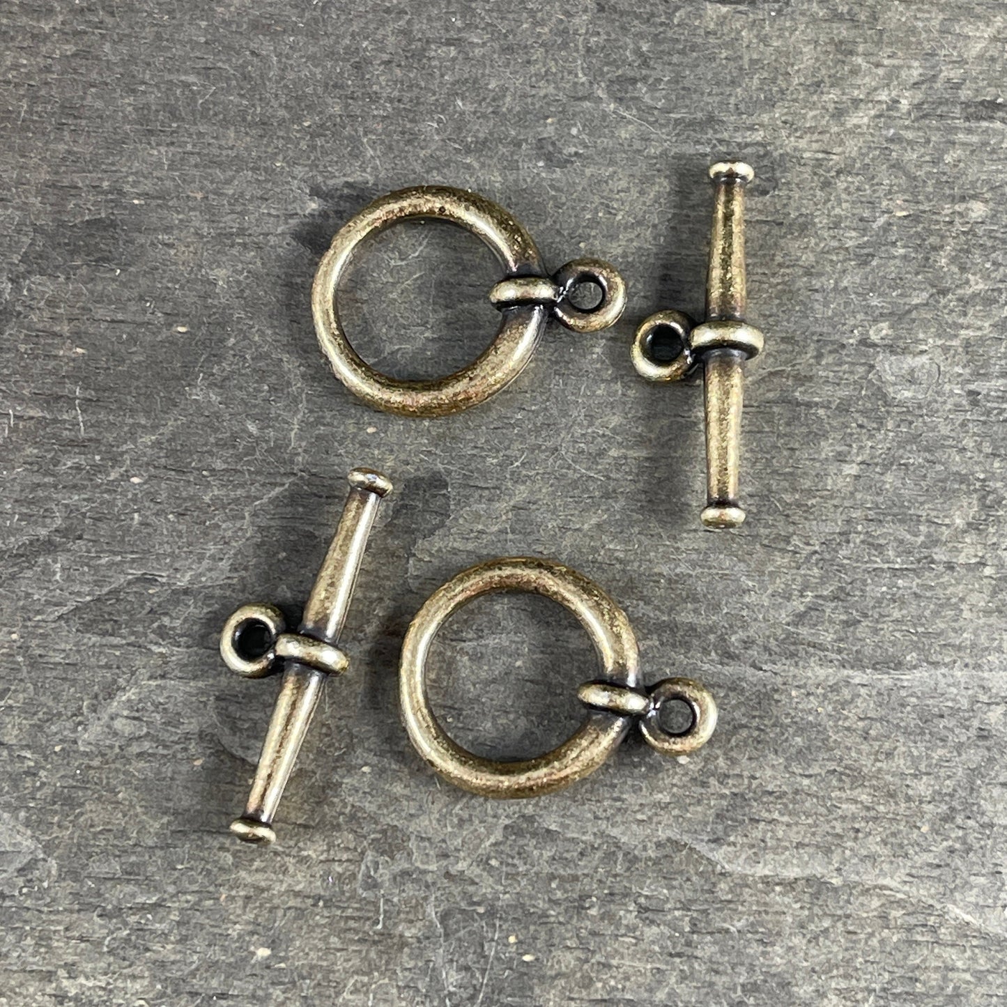 Antiqued Brass Toggle Clasp by TierraCast, Large Tapered Bar Toggle Clasp, Oxidized Brass Clasp, Medium Size Clasp (PF/946-57) * Qty. 2