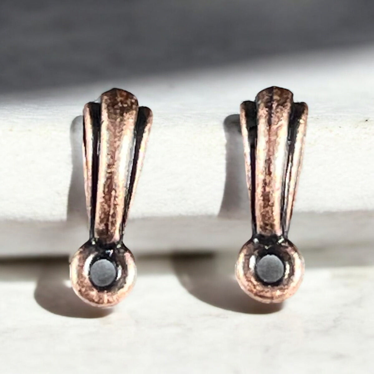TierraCast 13mm Nouveau Bail with Loop, Antiqued Copper Plated Pewter (PF/809-87) * Qty. 4