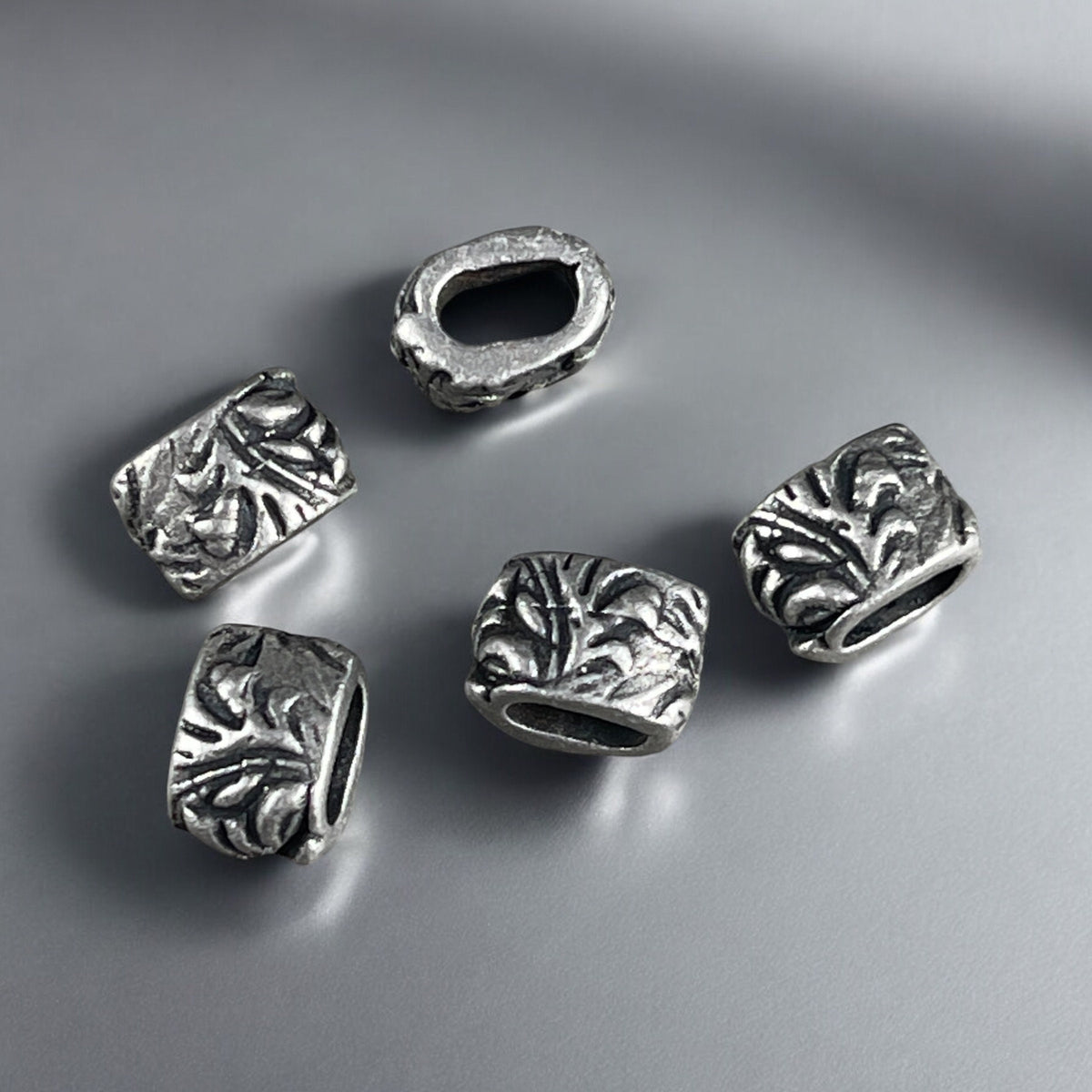 TierraCast Crimpable Large Hole Bead, Antiqued Pewter (PF/887-04) * Qty. 10