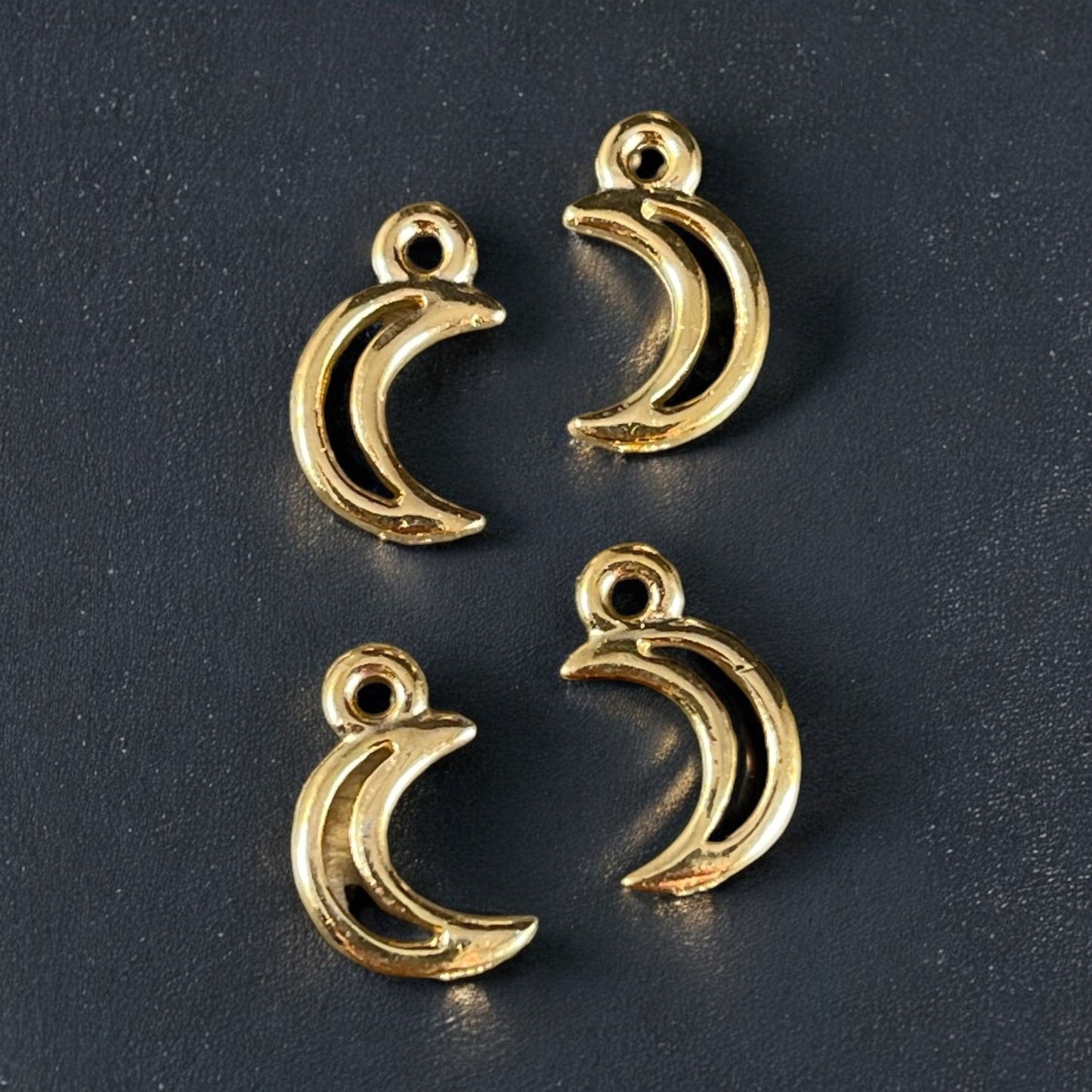 TierraCast Celestial Charms, Sun, Crescent Moon, Star, 24k Gold Plated, Nickel Free (PF/Celestial) *