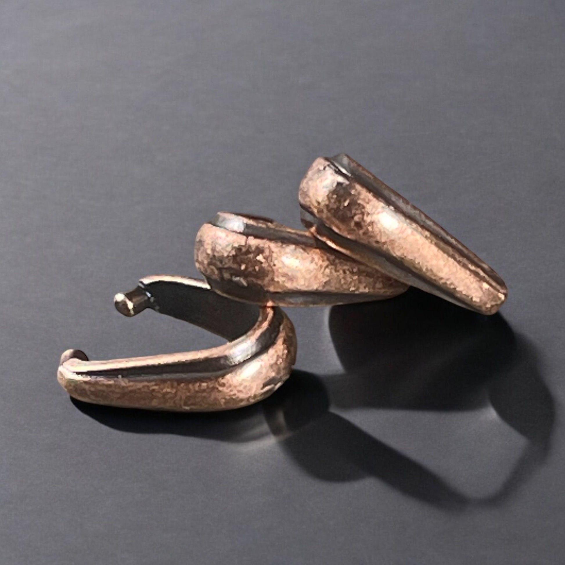 TierraCast 12mm Nouveau Pinch Bail, Antiqued Copper Plated Pewter (PF/876-87) * Qty. 4