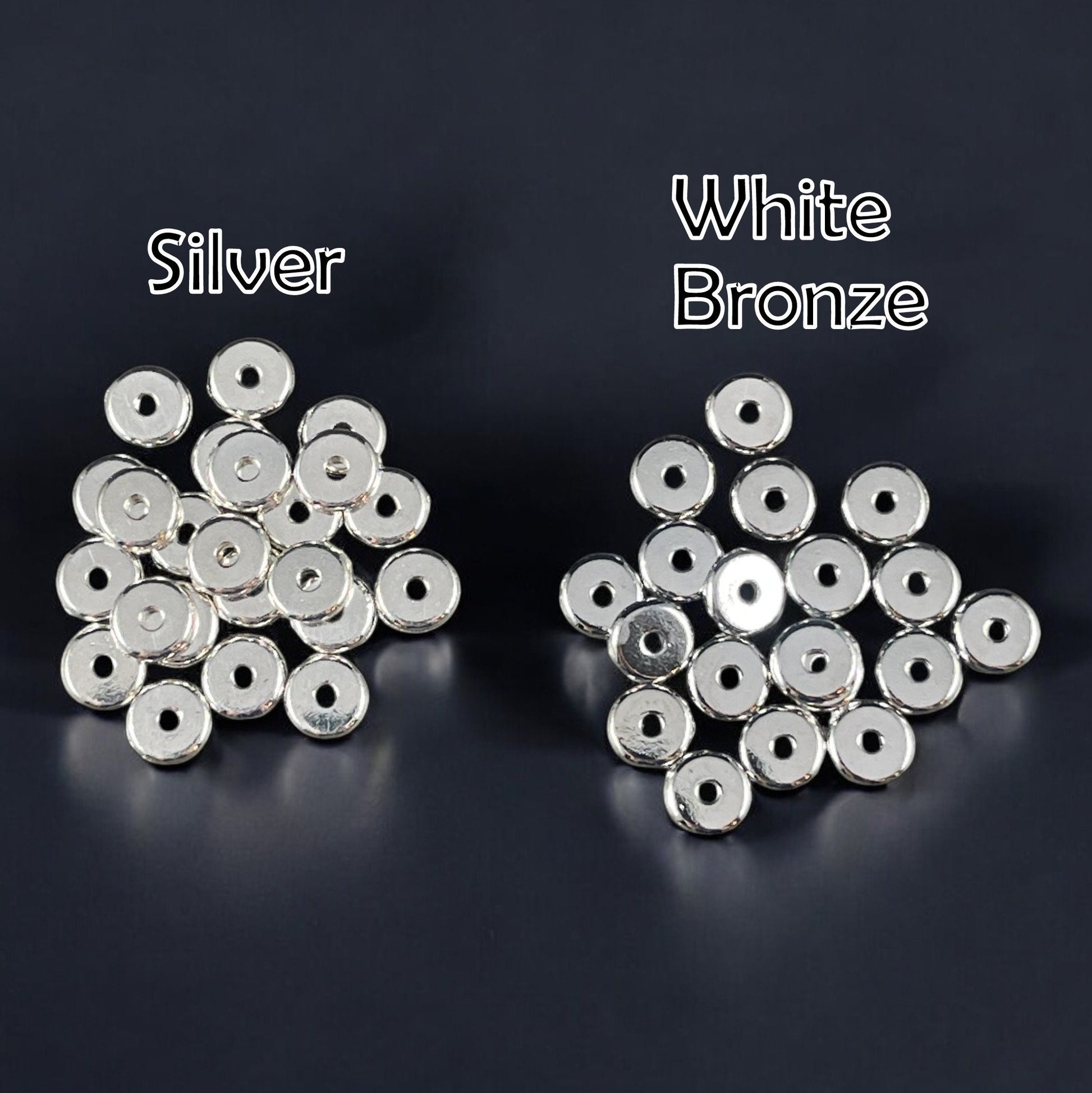 NEW TierraCast 6mm Heishi Spacer Beads, Fine Silver Plated Spacer Bead (PF/403-10) * Qty. 20