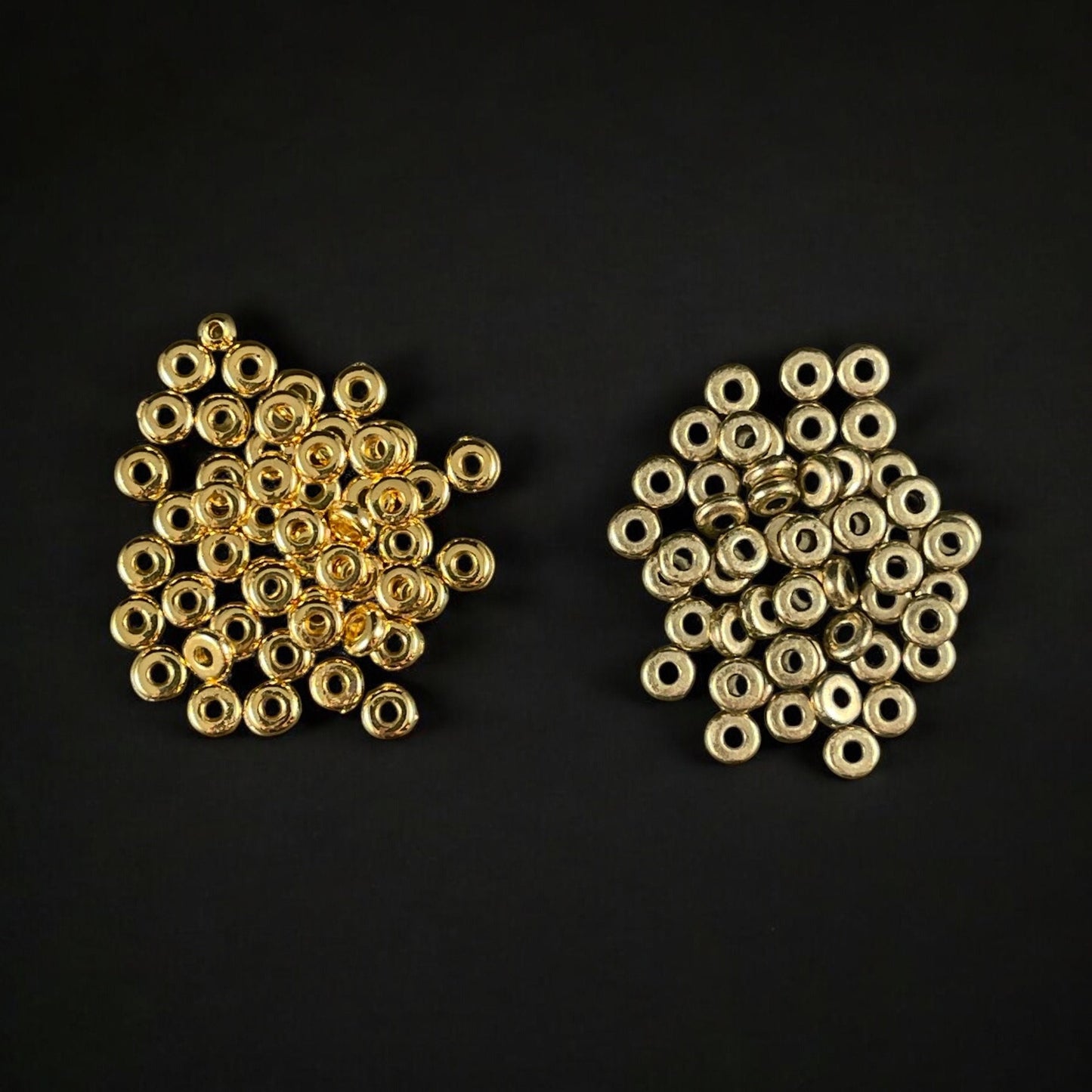 TierraCast 4mm Heishi Rondelle, Small 24k Gold Plated Spacer Bead, Nickel Free (PF/401-12) * Qty. 50