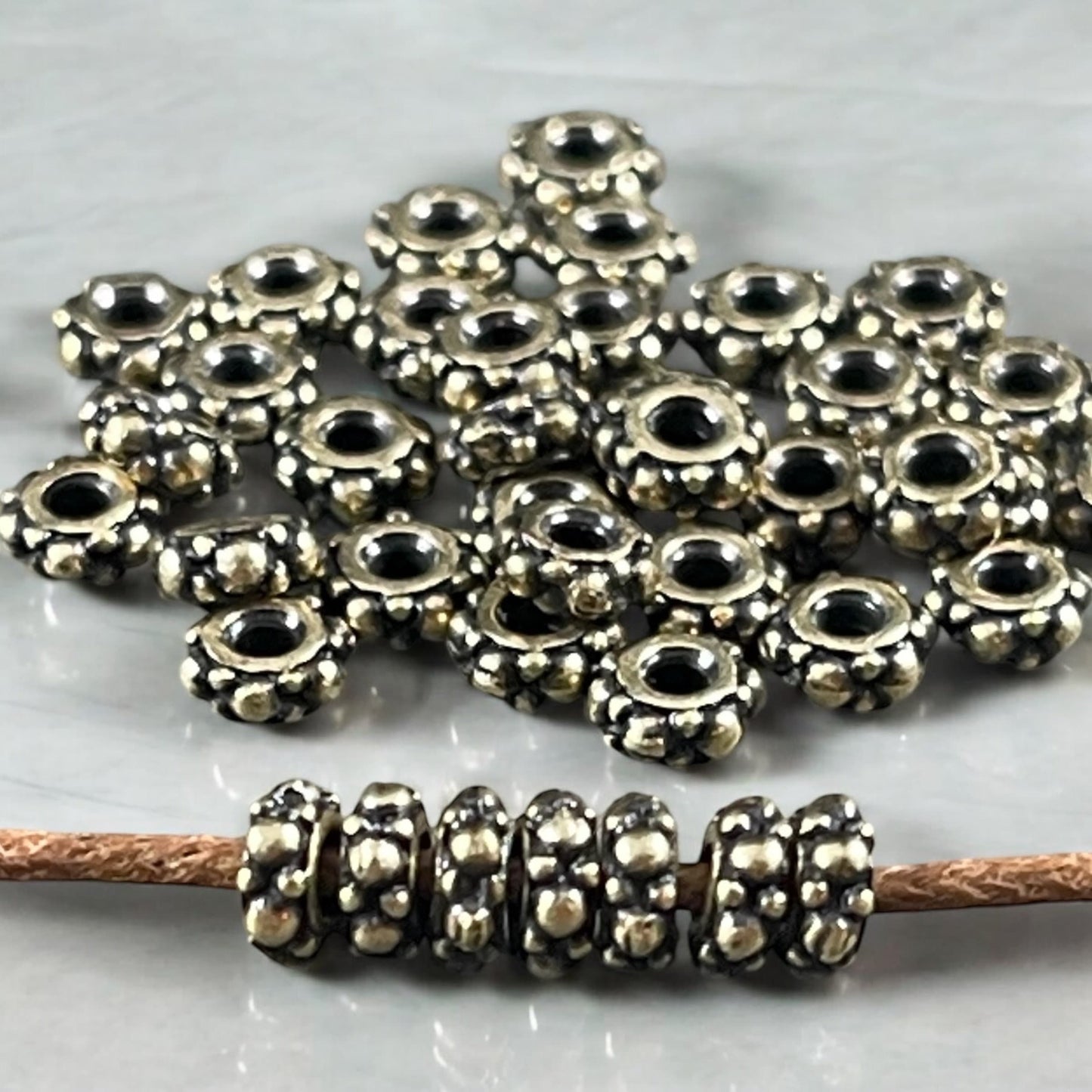 NEW TierraCast 4mm Turkish Bead, Small Antiqued Brass Plated Spacer Beads (PF/394-57) * Qty. 40