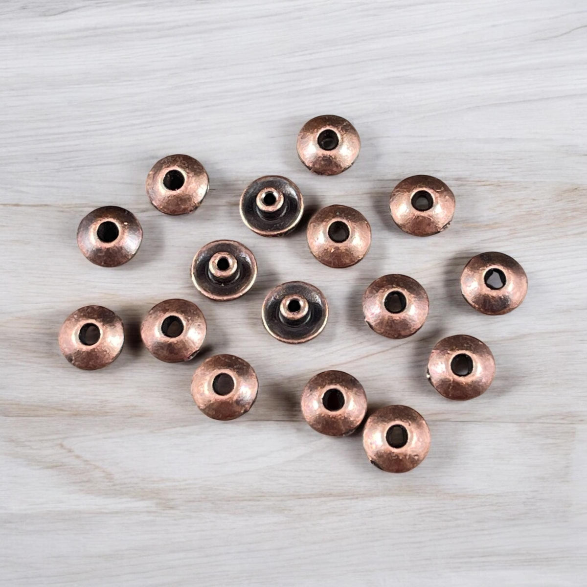 TierraCast Antiqued Copper Plated Bead Aligner, Large Hole Bead Filler (PF/849-87) * Qty. 20