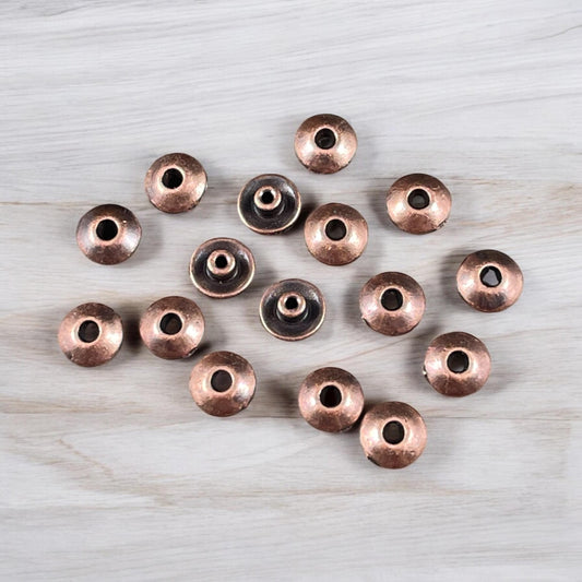 TierraCast Antiqued Copper Plated Bead Aligner, Large Hole Bead Filler (PF/849-87) * Qty. 20