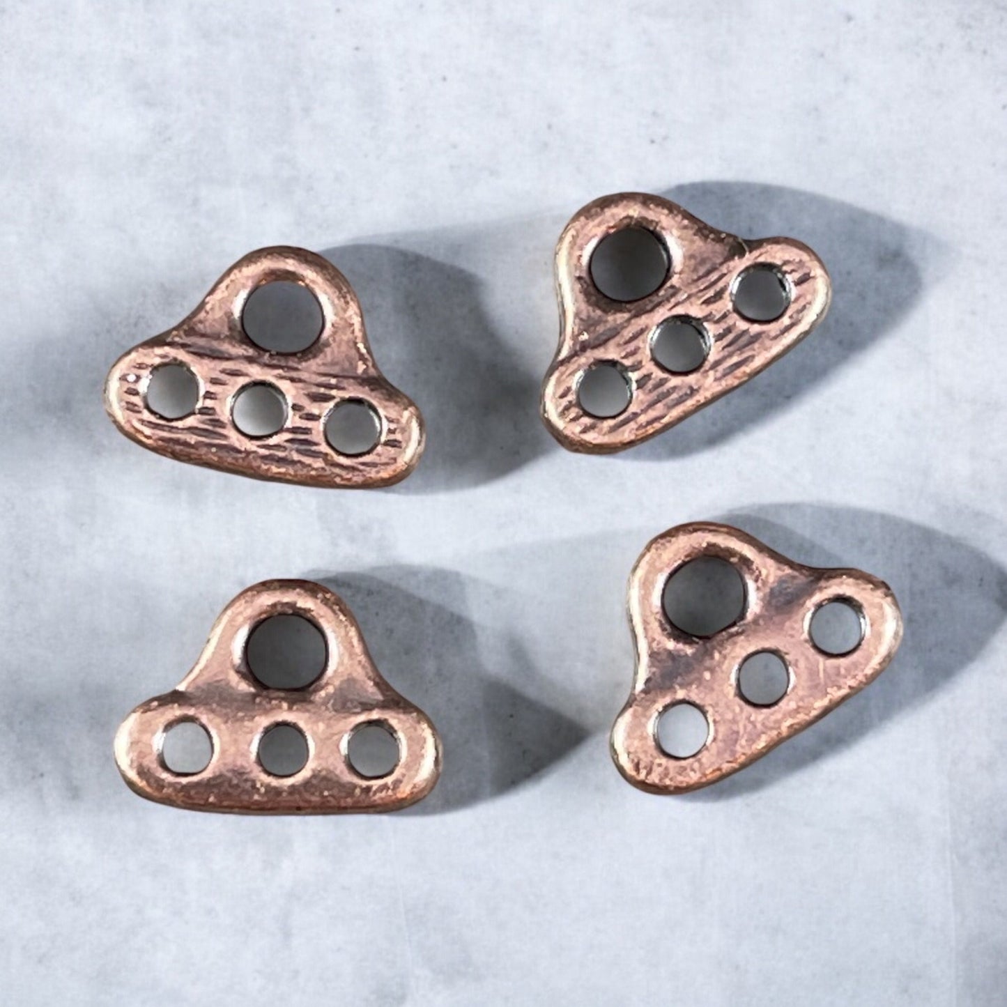 TierraCast 3-Strand Bar Connector, Multi-Strand Link, Antiqued Copper Plated (PF/691-87) * Qty. 4