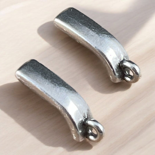 Antiqued Silver Earring Post with Loop, Silver Bar Earring with Loop for Dangles (PF/14277-77) * Qty. 4