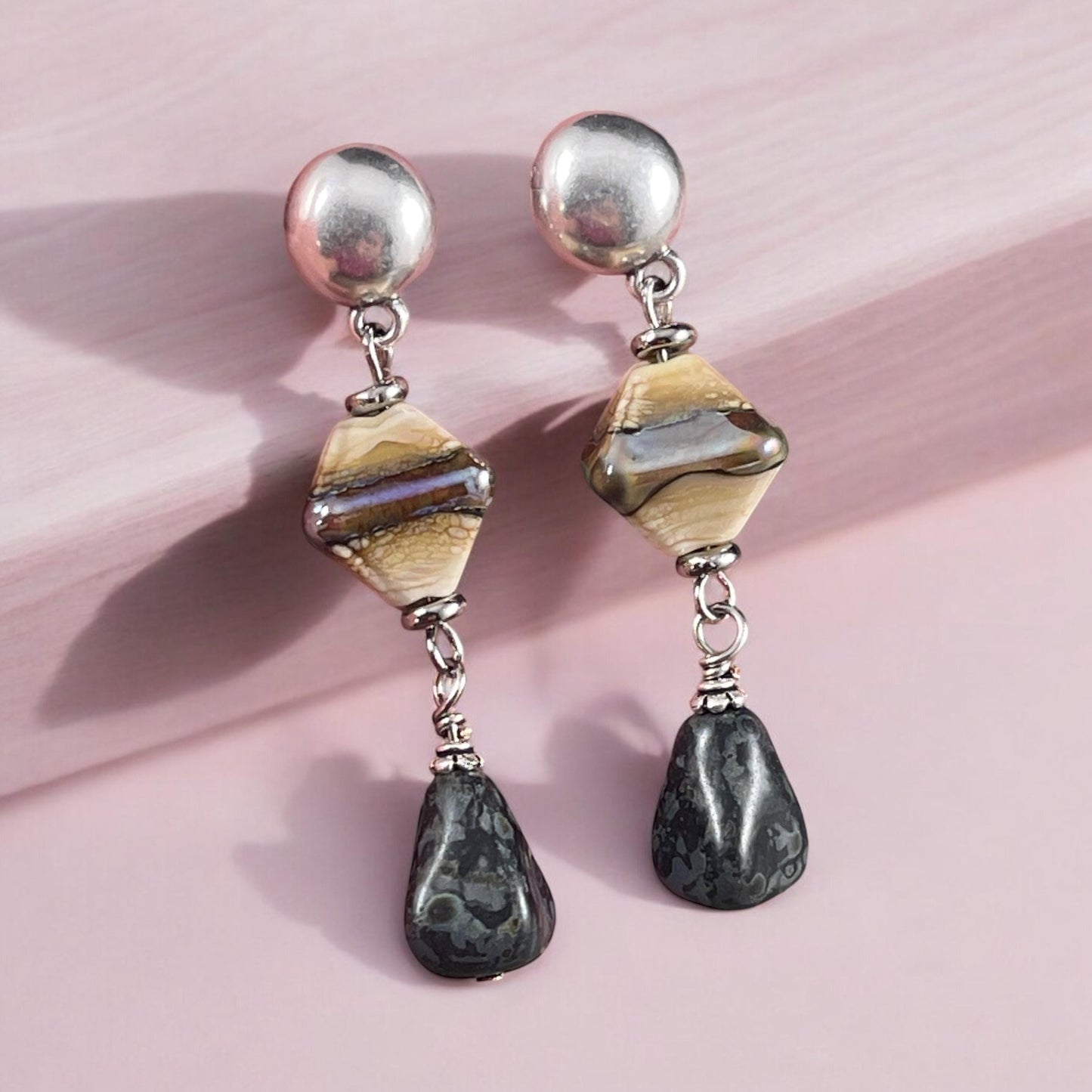 Antiqued Silver Earring Post, 9.5mm Dome with Loop (PF/12750-77) * Qty. 4