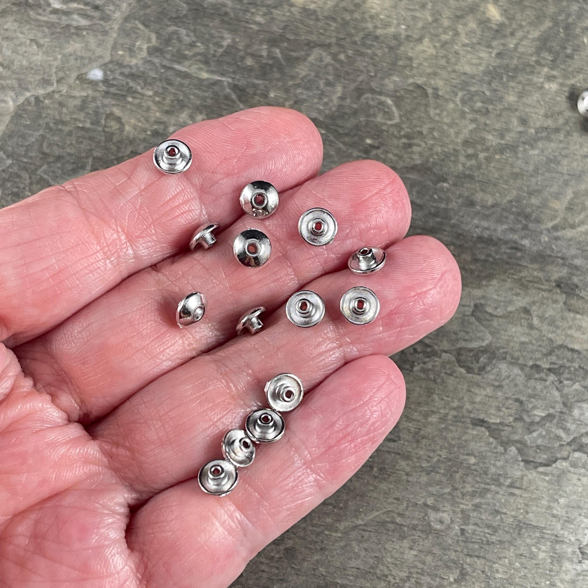 TierraCast Silver Bead Aligners, White Bronze Plated, Stabilizer for Large Hole Beads (PF/849-28) * Qty. 20