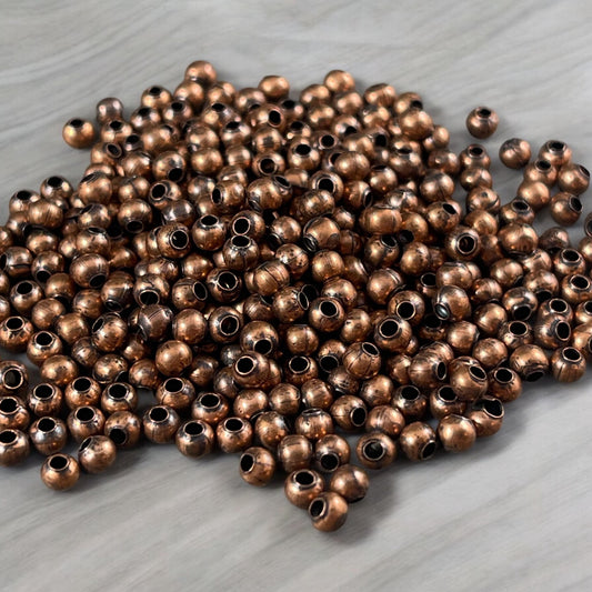 3mm Antiqued Copper Spacer Beads, Nickel Free, Tiny Spacers (E006-NFR) * Qty. 500