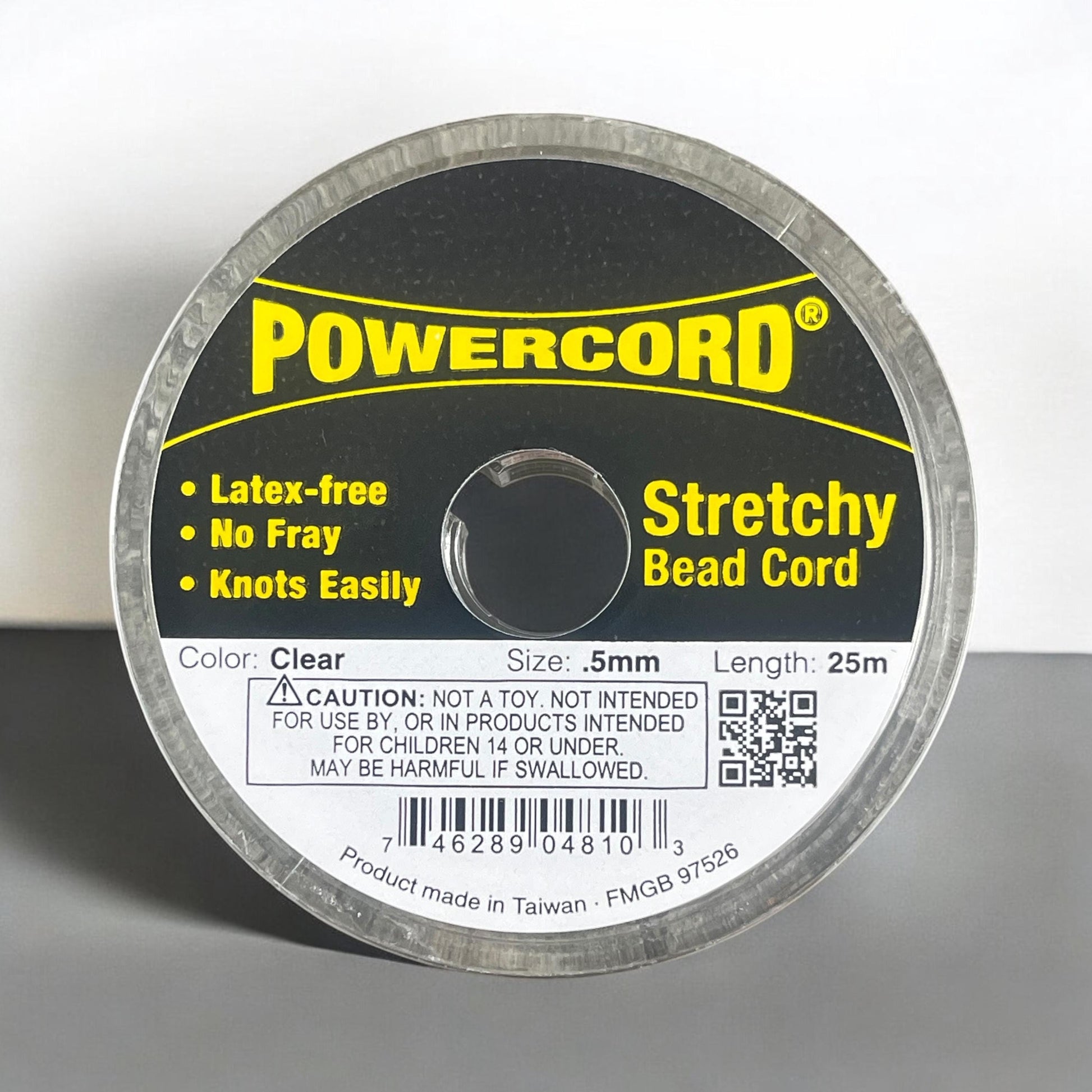 Clear Stretchy Cord Clear Elastic .5mm Elastic Cord - PowerCord Beading Elastic - .5mm thickness - 25 meters/roll * Qty. 1