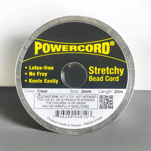 Clear Stretchy Cord Clear Elastic .5mm Elastic Cord - PowerCord Beading Elastic - .5mm thickness - 25 meters/roll * Qty. 1