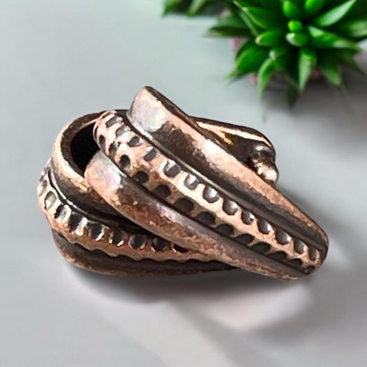 TierraCast Pinch Bail, Antiqued Copper Large Hammertone Bail, TierraCast Findings (PF/877-87) * Qty. 2