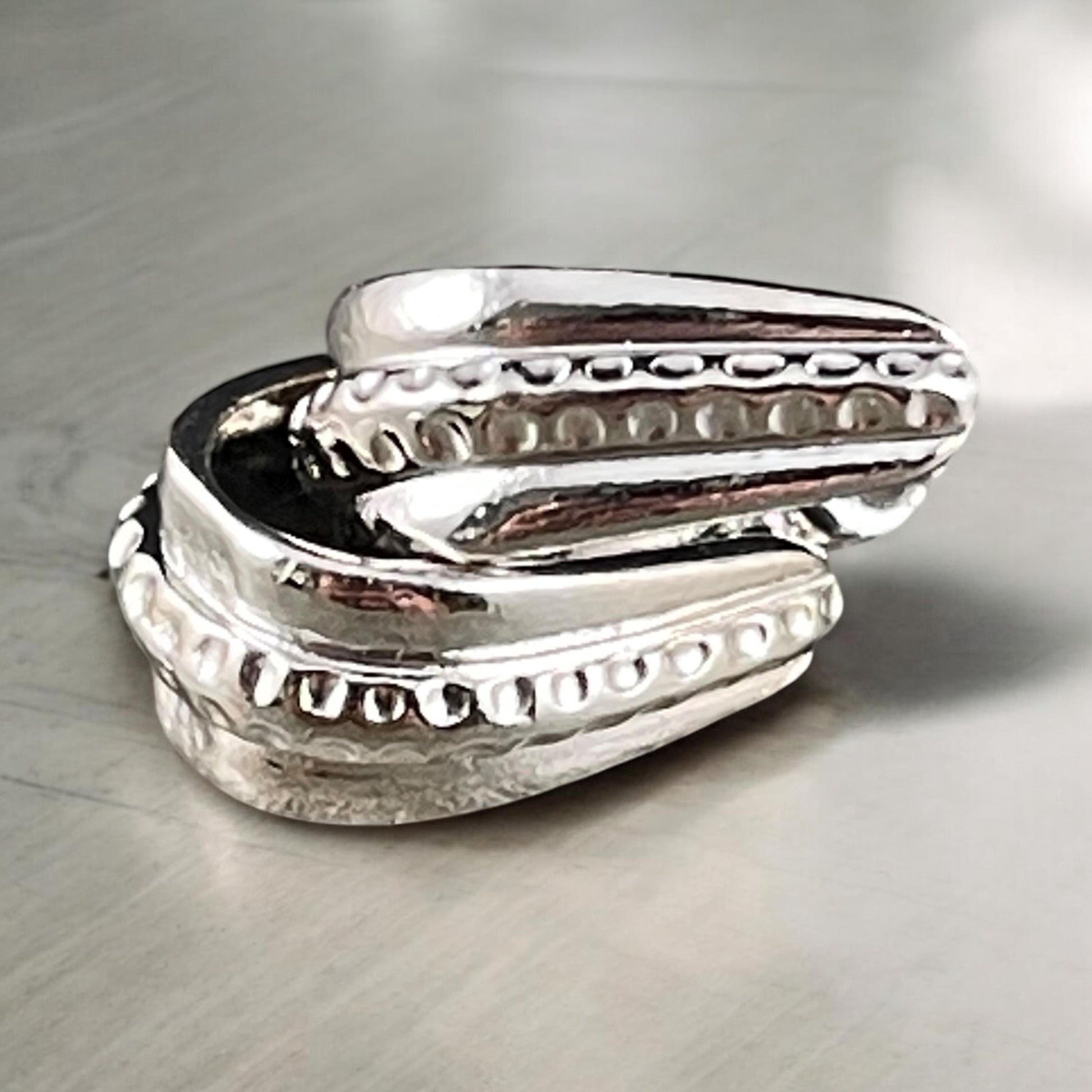NEW TierraCast Pinch Bail, White Bronze Plated Hammertone Bail, TierraCast Findings (PF/877-12) * Qty. 2