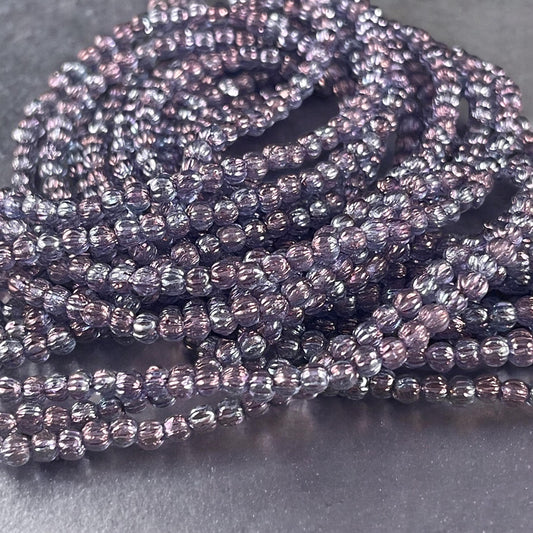 Czech Glass Beads - 3mm Transparent Purple and Blue Melon Beads (D3M/SM-15726) * Qty. 100