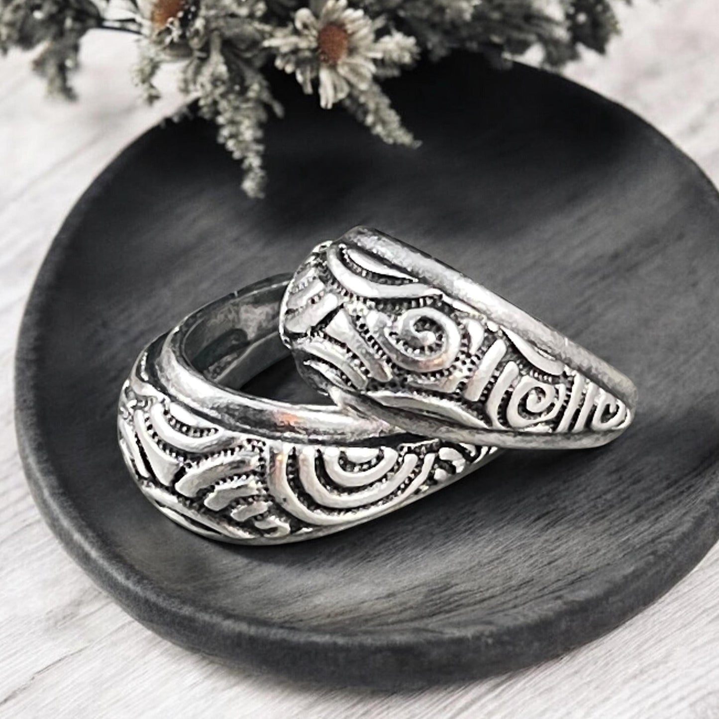 TierraCast 14mm Spiral Pinch Bail, Antiqued Silver Plated (PF/878-77) * Qty. 2