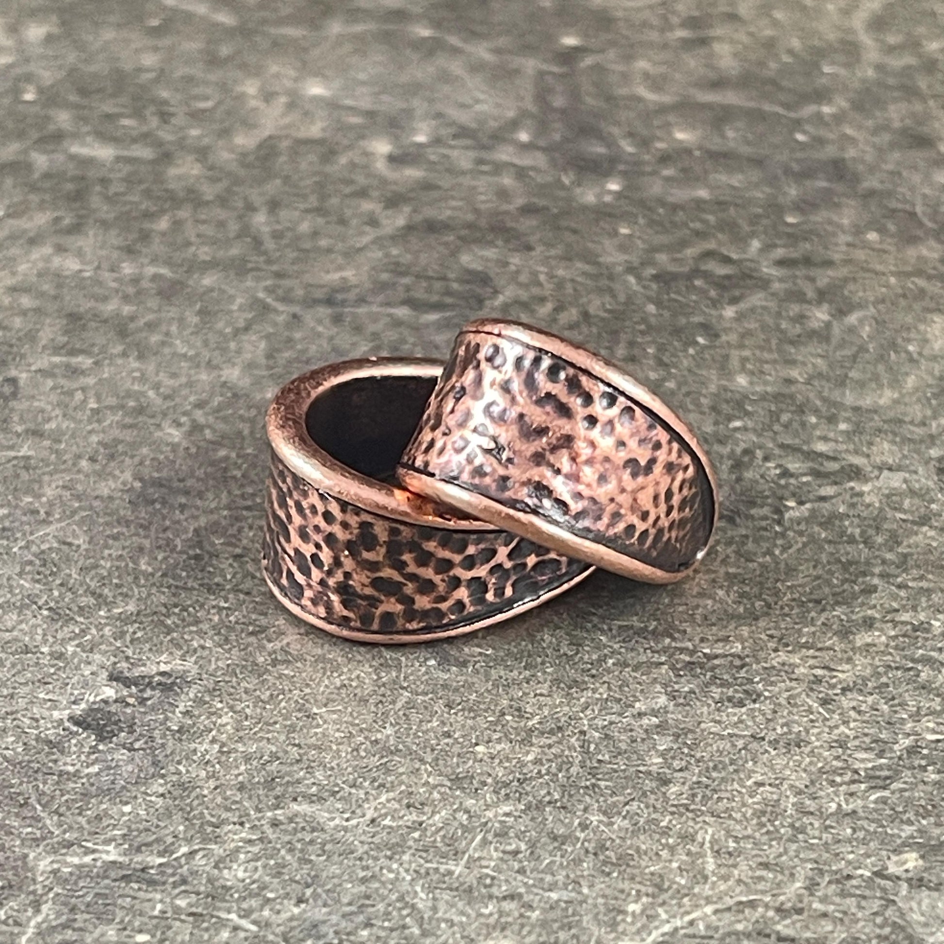 Pinch Bail Antiqued Copper Hammertone Bail TierraCast Pinch Bail Copper Metal Hammered Bail TierraCast Findings (TC/5857-18) * Qty. 1