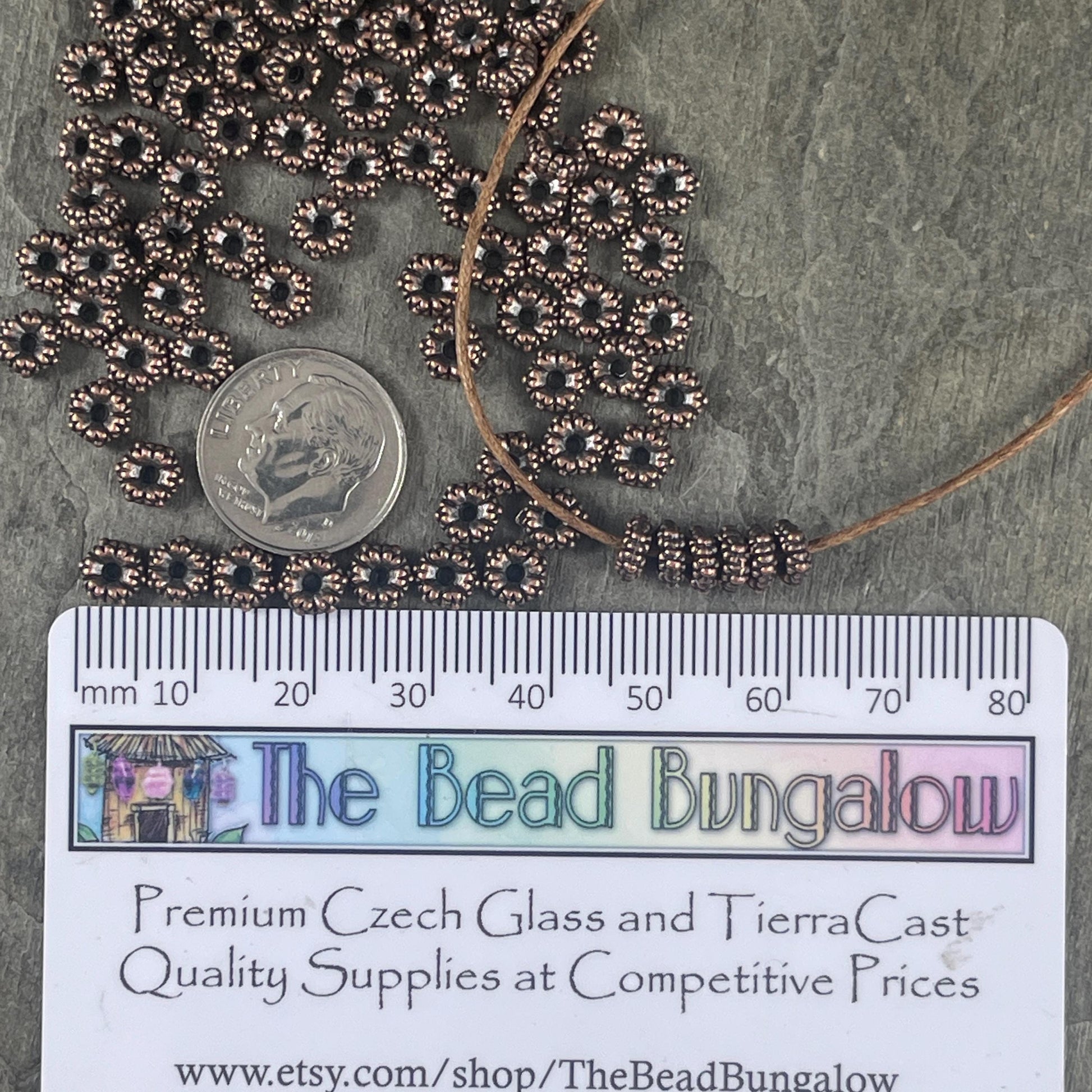 Antiqued Copper Spacer Beads, 5.5x2mm with 1mm Hole - Nickel Free Copper Rondelle Spacer (S039-019R) * Qty. 200