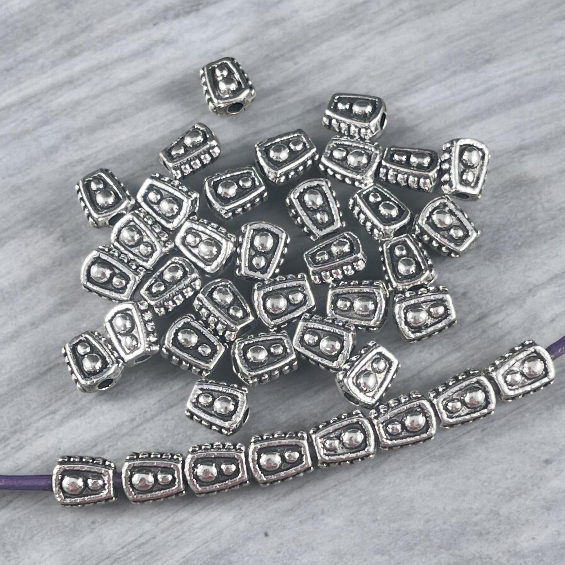 Antiqued Silver Trapezoid Bead, 6x5mm with 1.5mm Hole (LF0332Y-NF) * Qty. 200