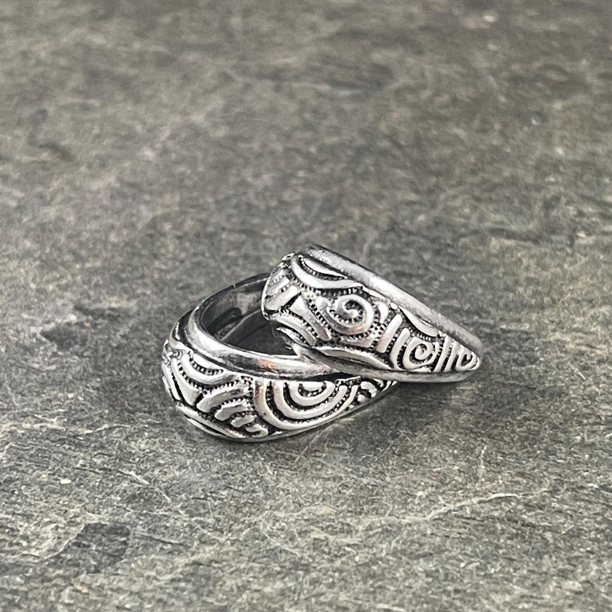 TierraCast 14mm Spiral Pinch Bail, Antiqued Silver Plated (PF/878-77) * Qty. 2