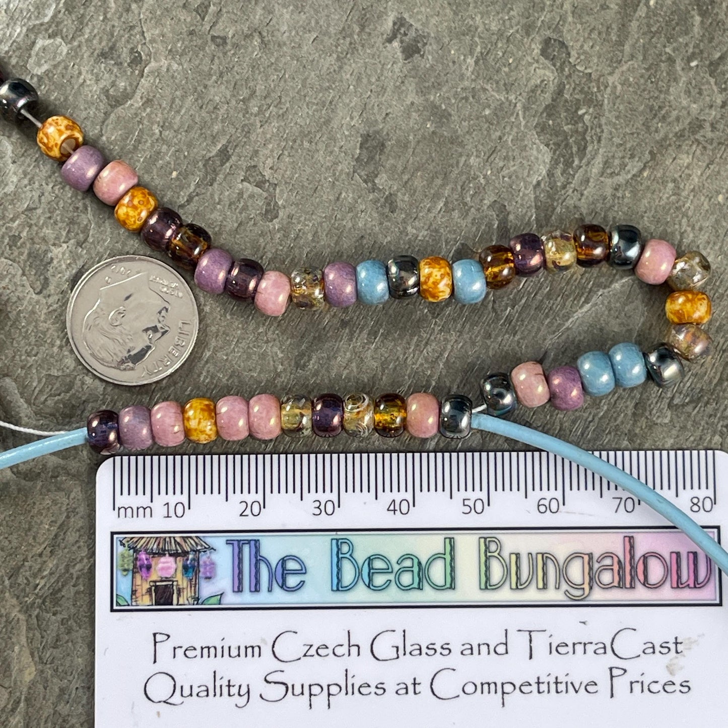 2/0 Tulip Picasso Luster, 6mm Picasso Seed Bead Mix with Pink, Purple, Topaz, Champagne, Beige and Gunmetal Beads (2/0-Tulip) * 20" Strand