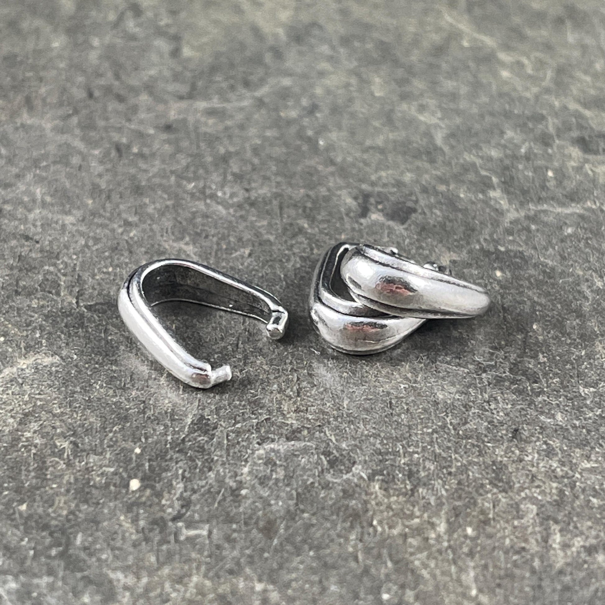 TierraCast 12mm Nouveau Pinch Bail, Antiqued Silver Medium Size Bail (PF/876-77) * Qty. 4