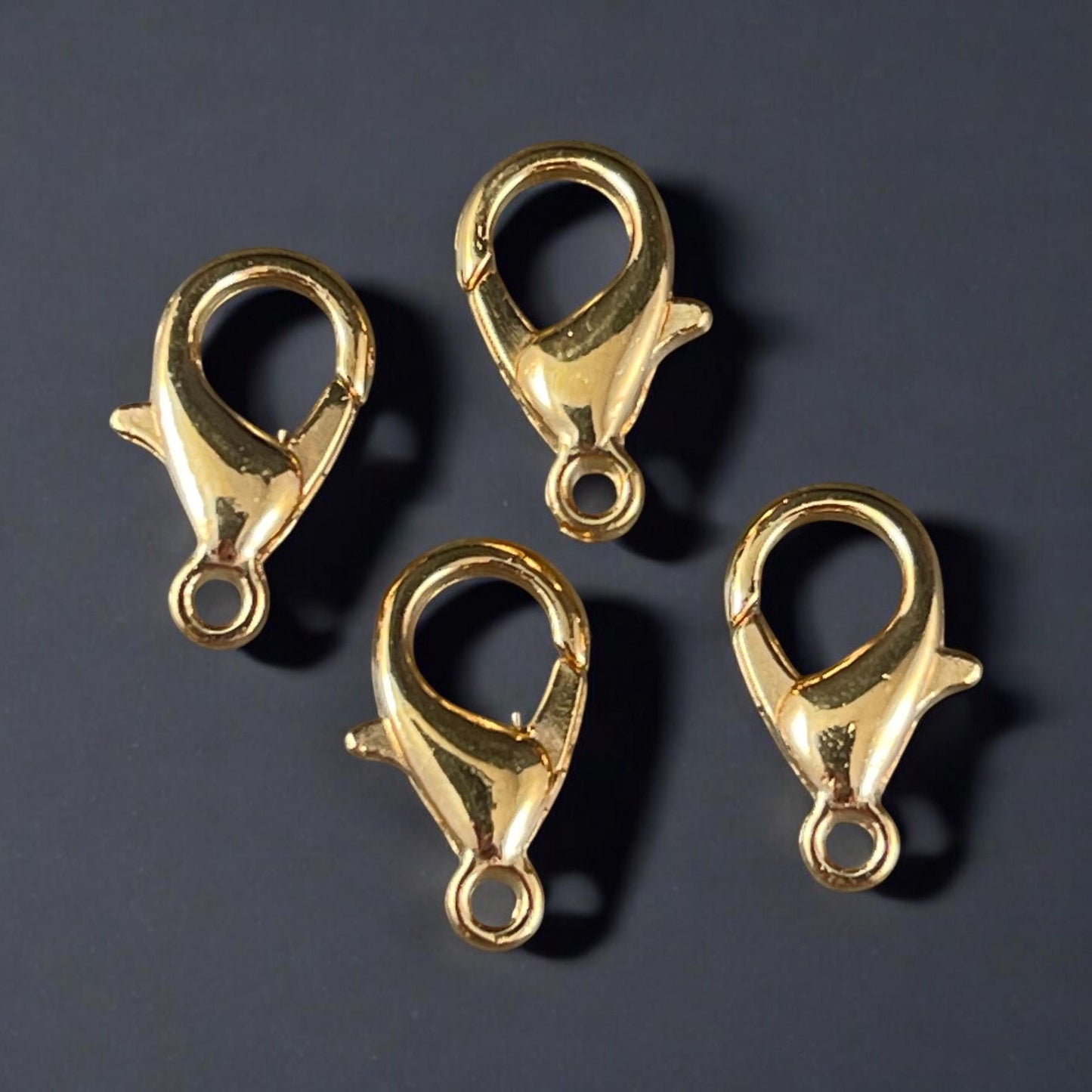 24k Gold Plated Lobster Clasp, 12x7mm Lobster Clasp, Nickel Free (PF/605-12-12) * Qty. 10