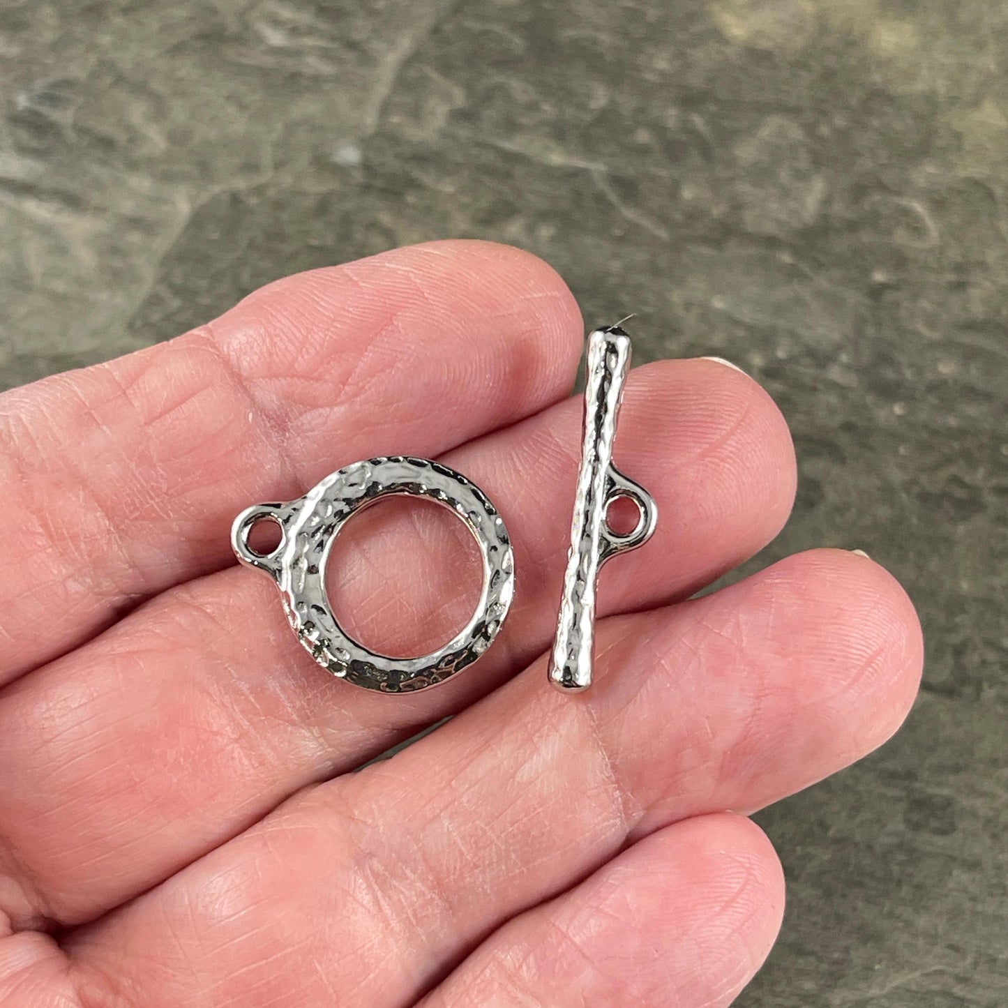 TierraCast 17mm Craftsman Toggle Clasp, White Bronze Plated (PF/971-28) * Qty. 2