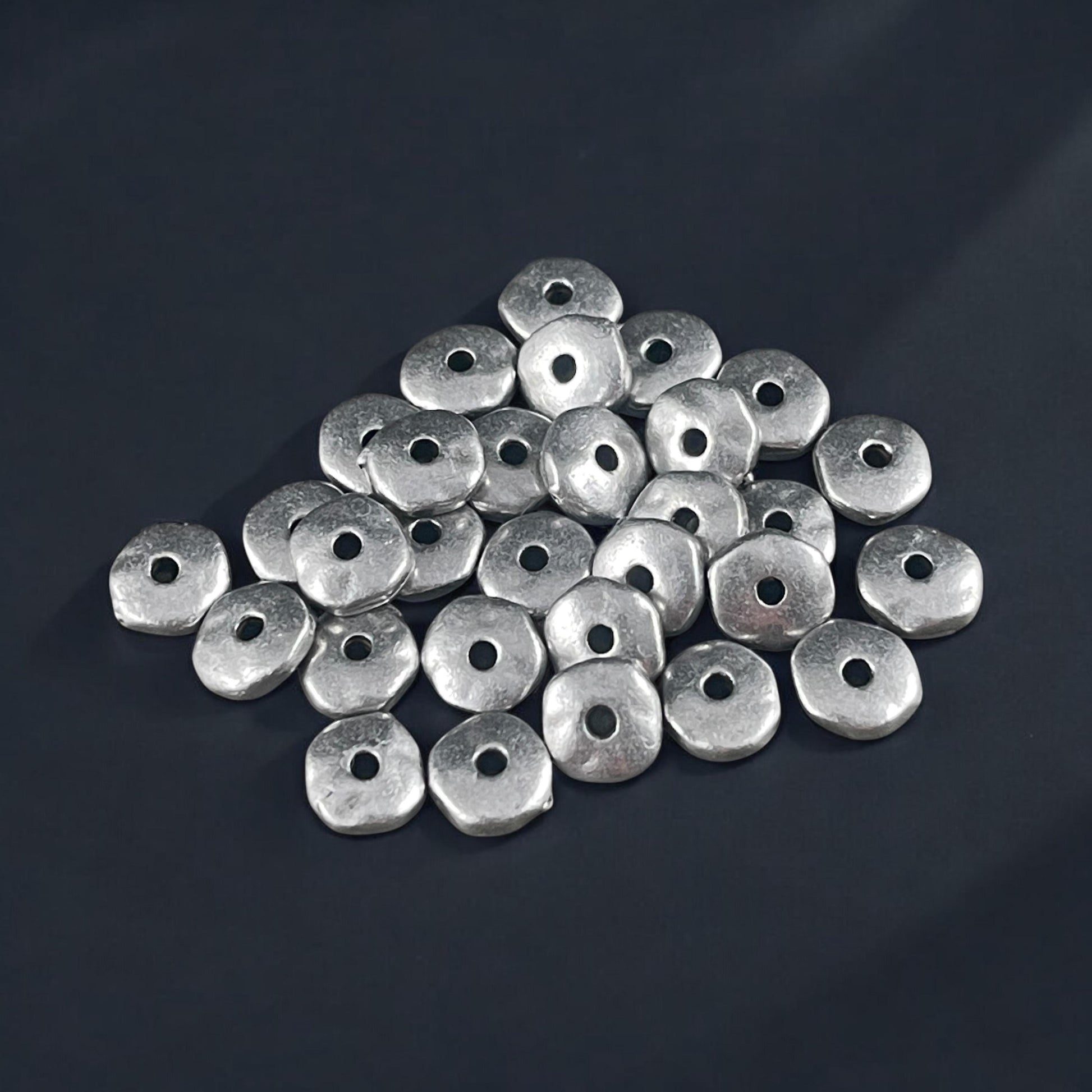 TierraCast 7mm Nugget Rondelle, Antiqued Pewter (PF/399-04) * Qty. 20