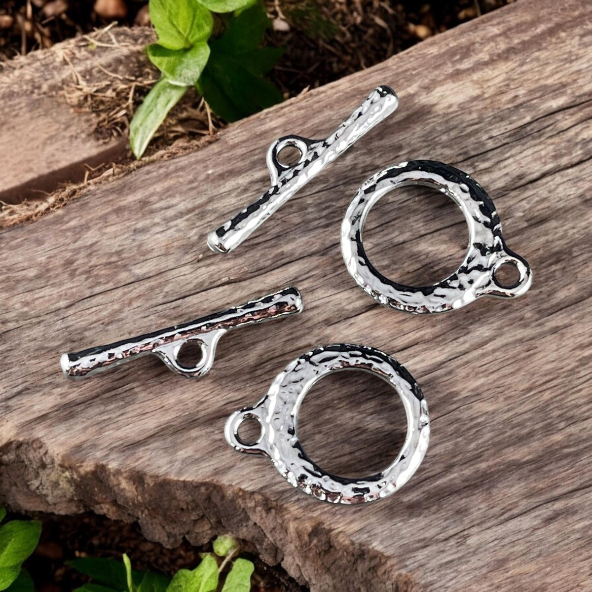 TierraCast 17mm Craftsman Toggle Clasp, White Bronze Plated (PF/971-28) * Qty. 2