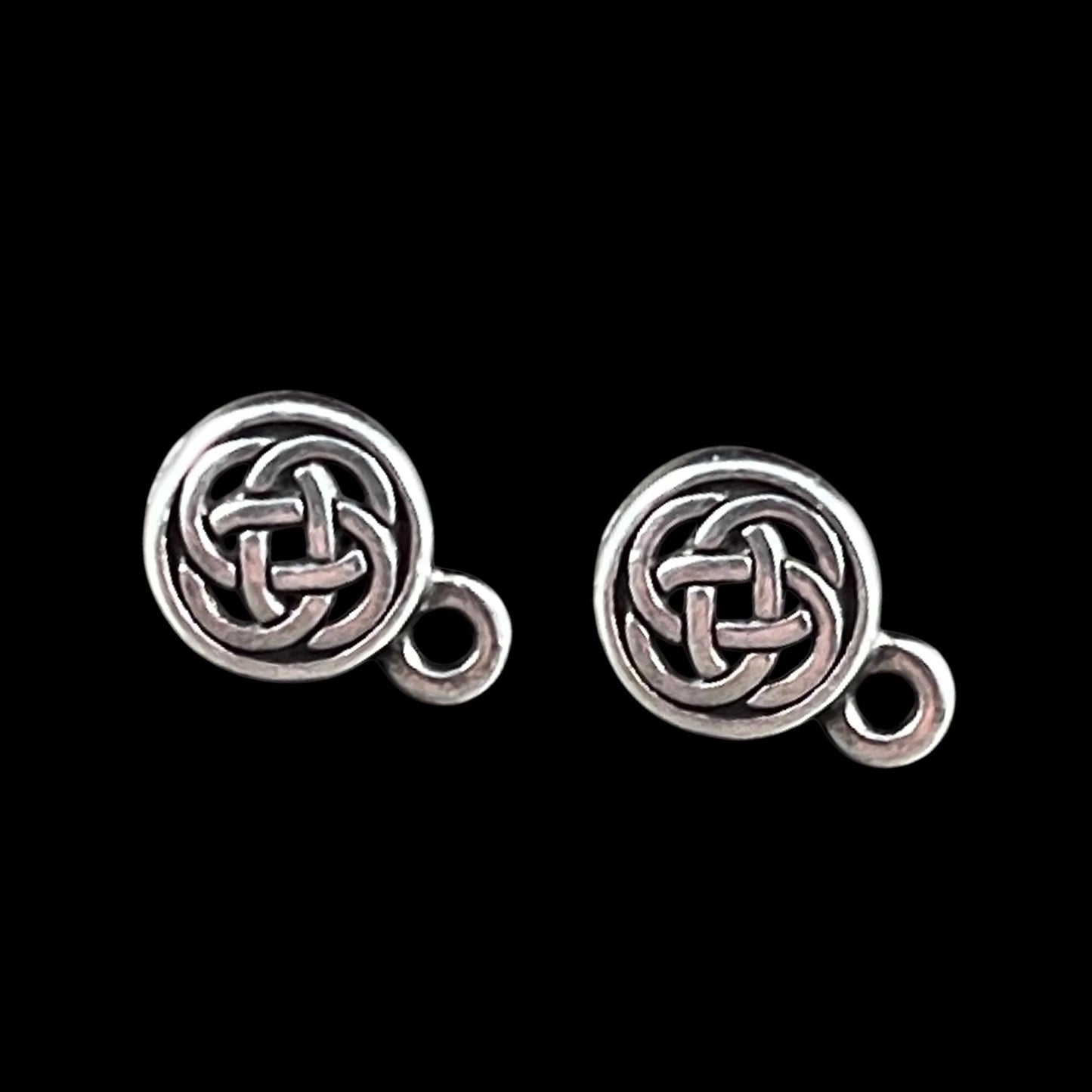TierraCast Celtic Knot Post Earring, Fine Silver-Plated Pewter, Titanium Post Earring (PF/417-77) * Qty. 4