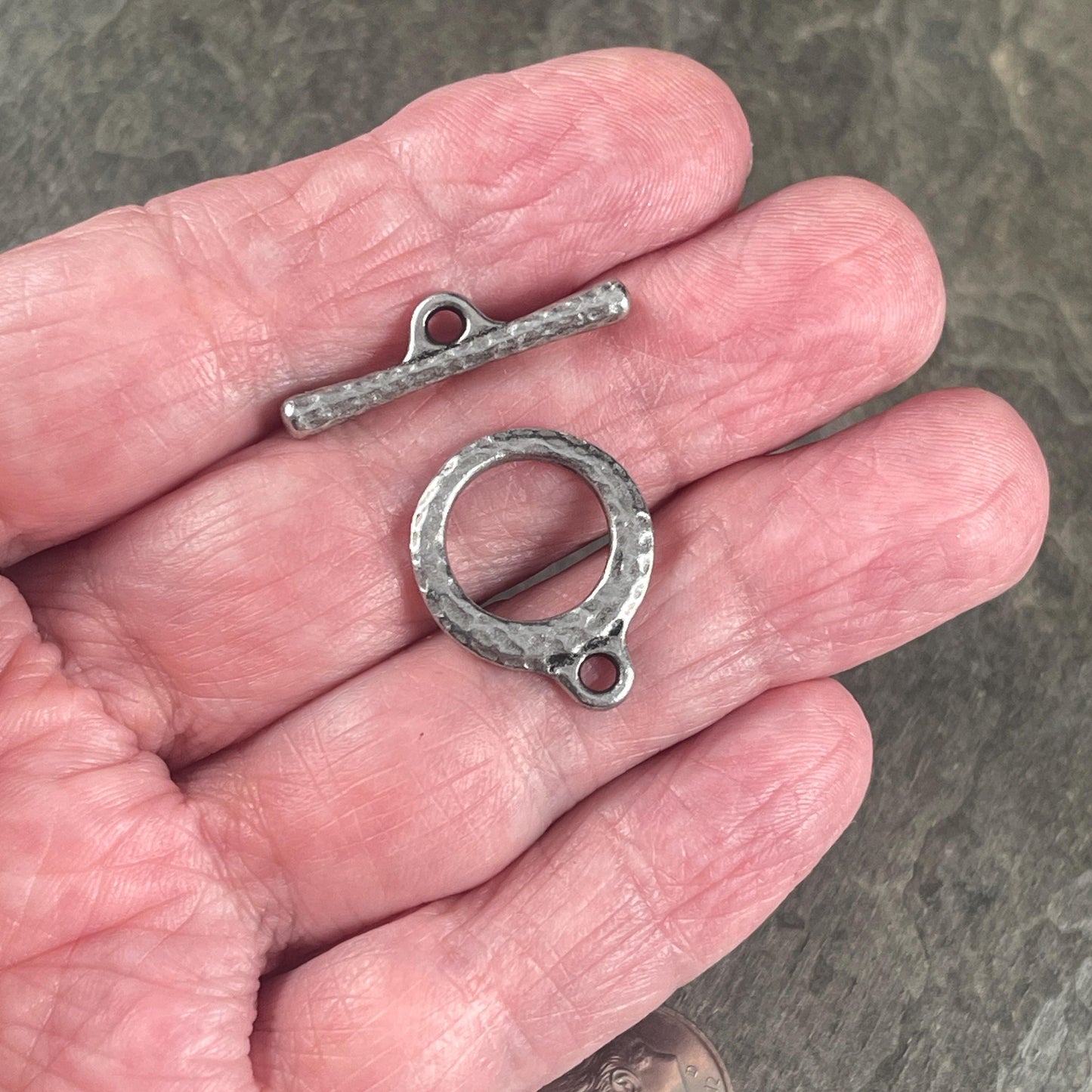 TierraCast 17mm Craftsman Toggle Clasp, Antiqued Pewter (PF/971-04) * Qty. 2