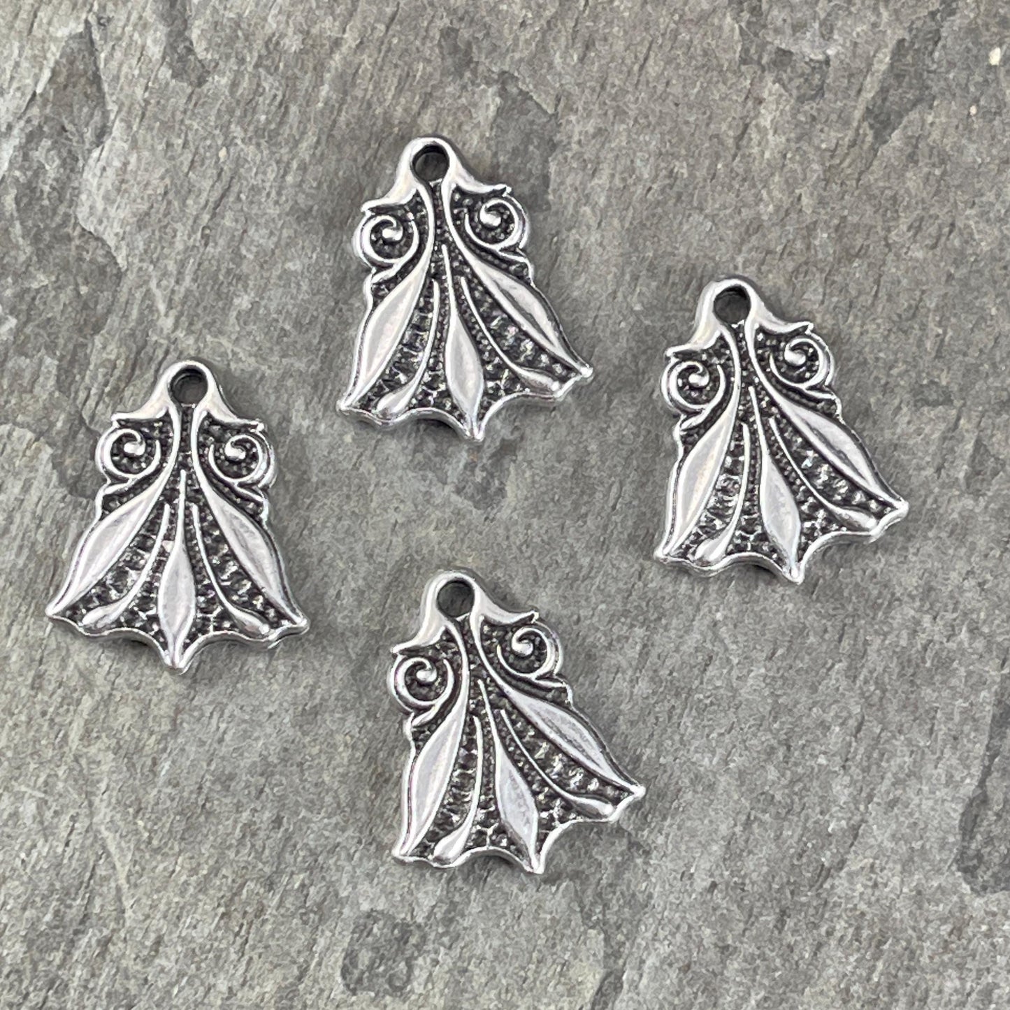 TierraCast Large Vignette Charm, 17.25x14mm Antiqued Silver Decorative Charm (PF/1045-77) * Qty. 4