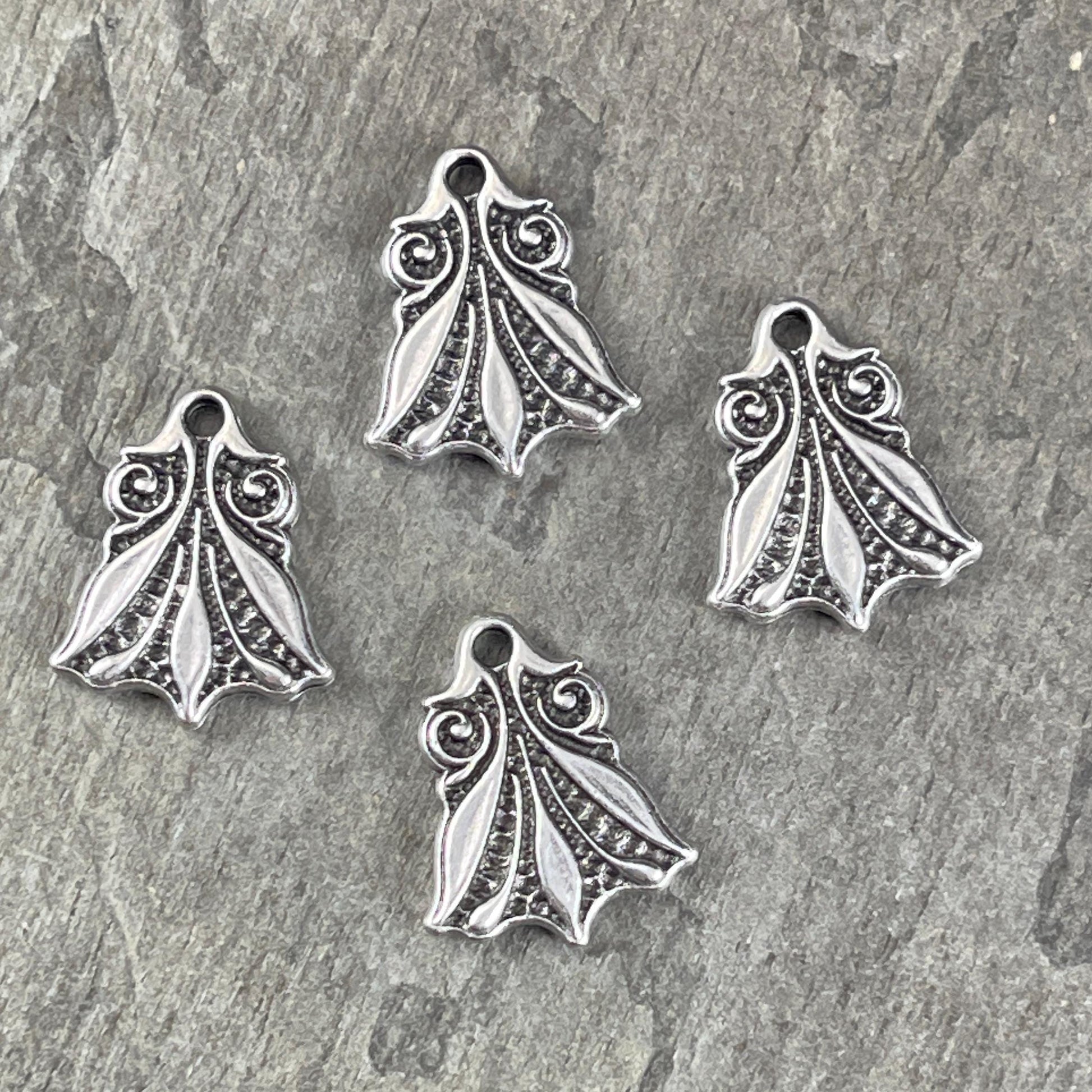 TierraCast Large Vignette Charm, 17.25x14mm Antiqued Silver Decorative Charm (PF/1045-77) * Qty. 4