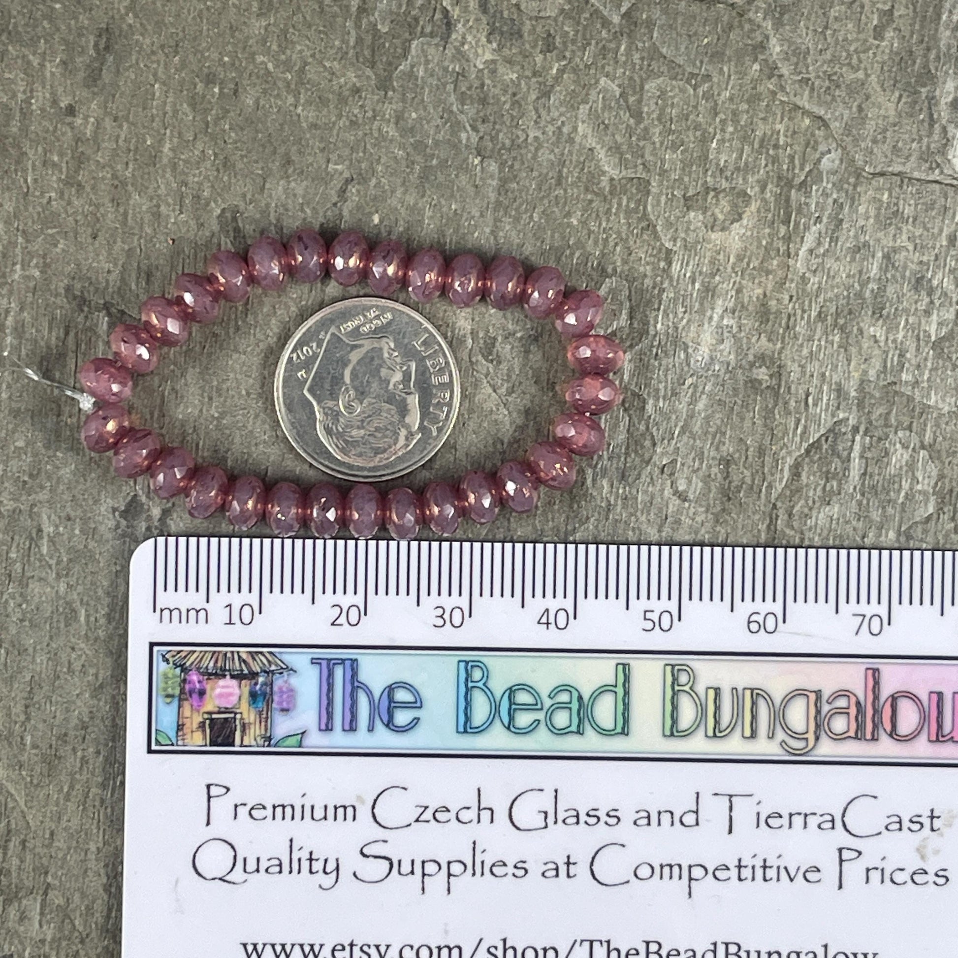 Czech Glass Beads - 5x3mm Faceted Rondelle, Rosewood, Mauve Silk Picasso Beads (R5/N-0718) * Qty. 30
