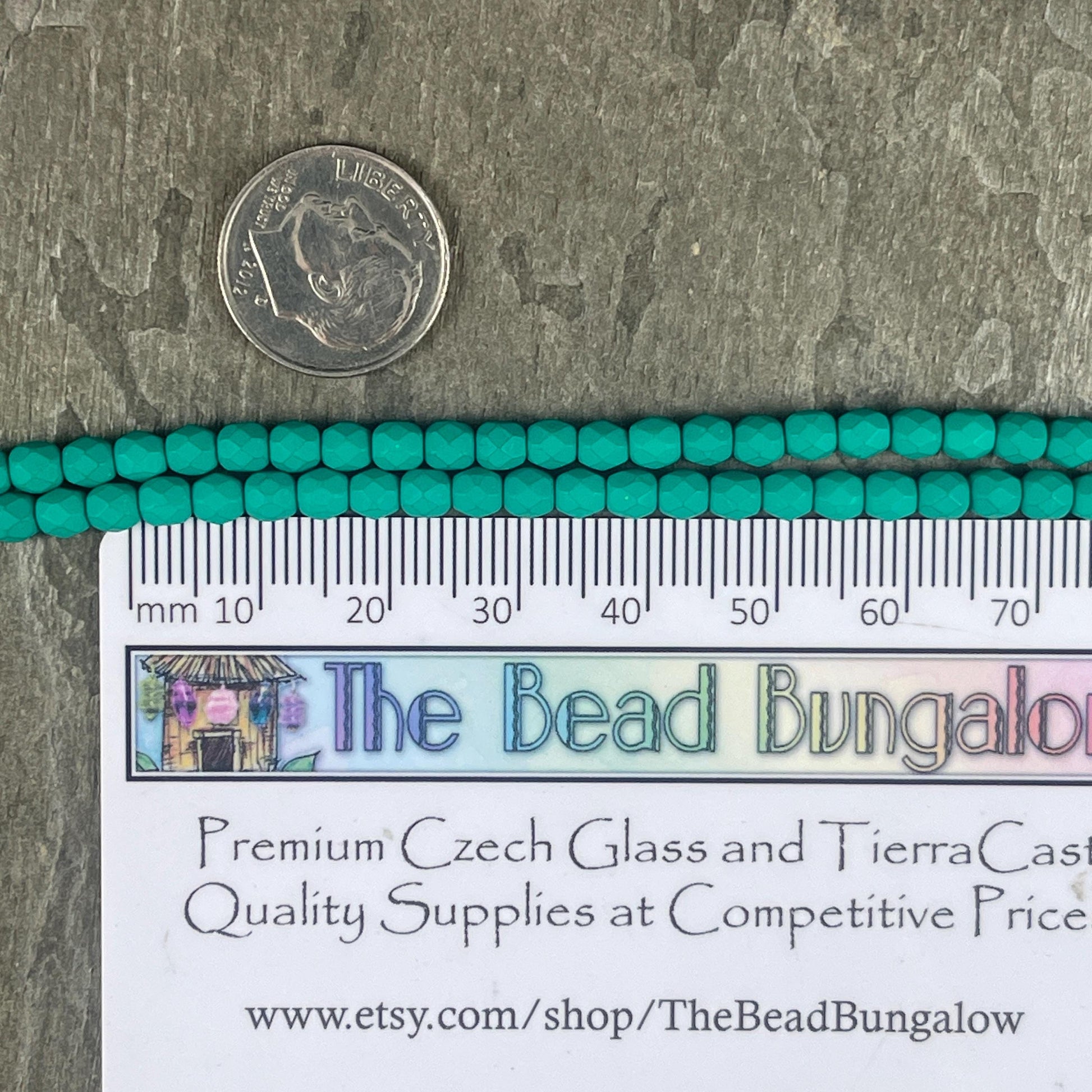 Czech Beads 4mm Czech Glass Fire Polished Beads 4mm Faceted Round Beads - Matte Neon Emerald Green (FP4/SM-25128) - Qty 50