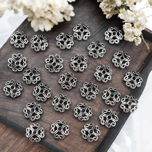 Antiqued Silver Bead Caps, 8mm Open Filigree Bead Caps (P302-04C-AS) * Qty. 200
