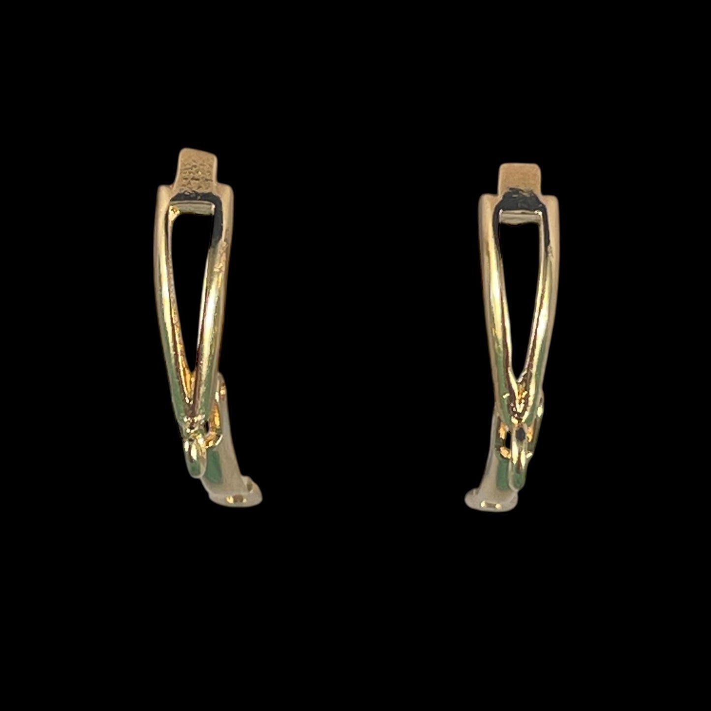 Locking Lever Back Ear Wires, 24k Gold Plated Plated Brass, Nickel Free (PF/828-12) * Qty. 4