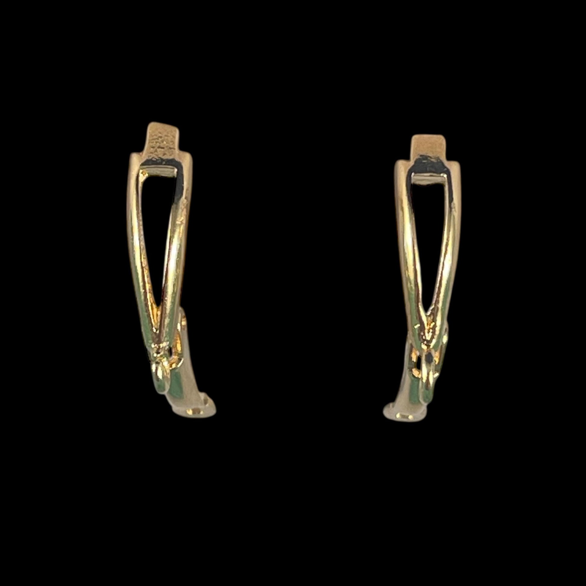 Locking Lever Back Ear Wires, 24k Gold Plated Plated Brass, Nickel Free (PF/828-12) * Qty. 4