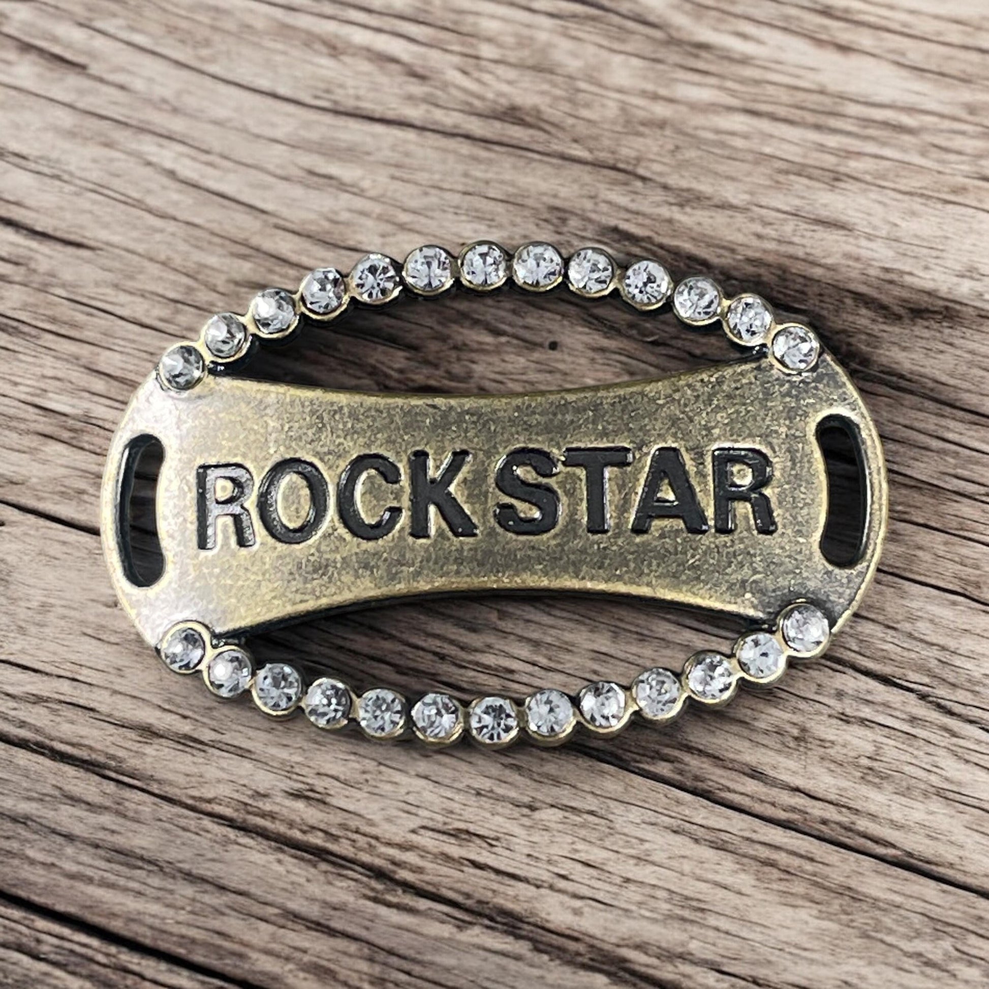 Link, Connector, Boot Bracelet Components, Rhinestone Rockstar Link for Jewelry * Qty. 1
